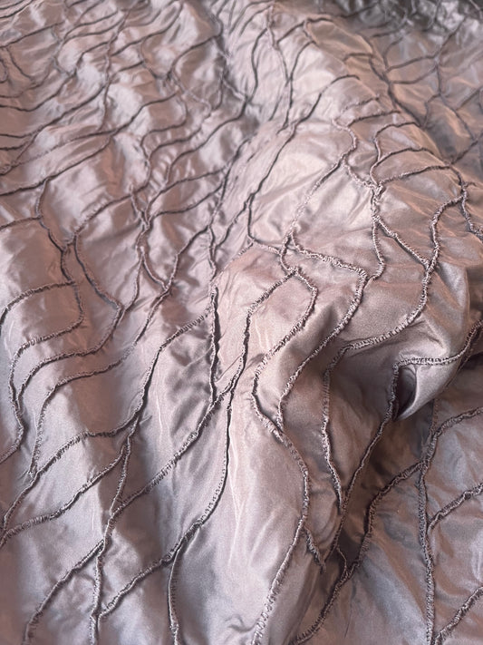 ROSALIE 011 satin with embroidery dark brown