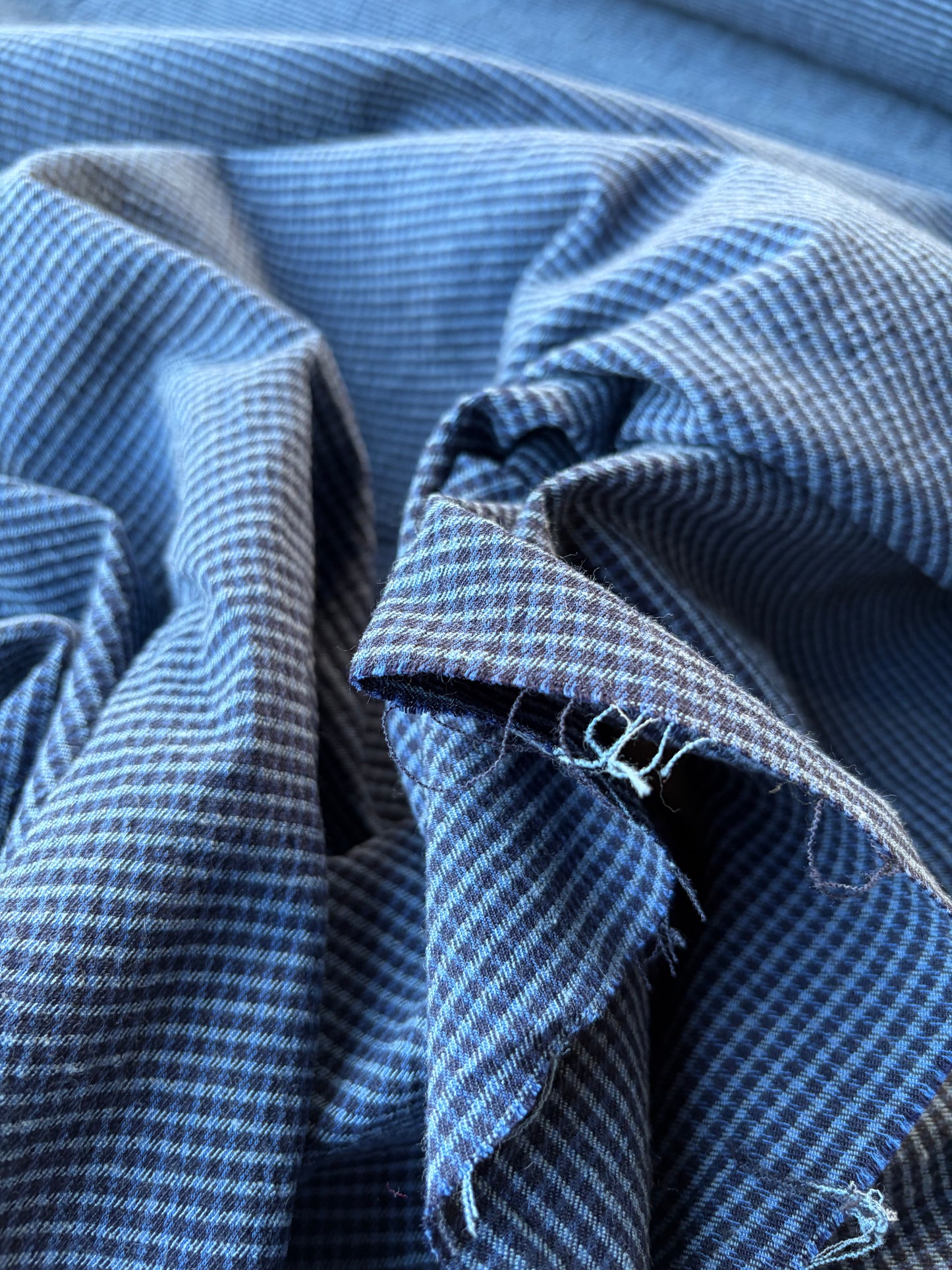 PC ERICA 020 cotton stretch check navy/indigo