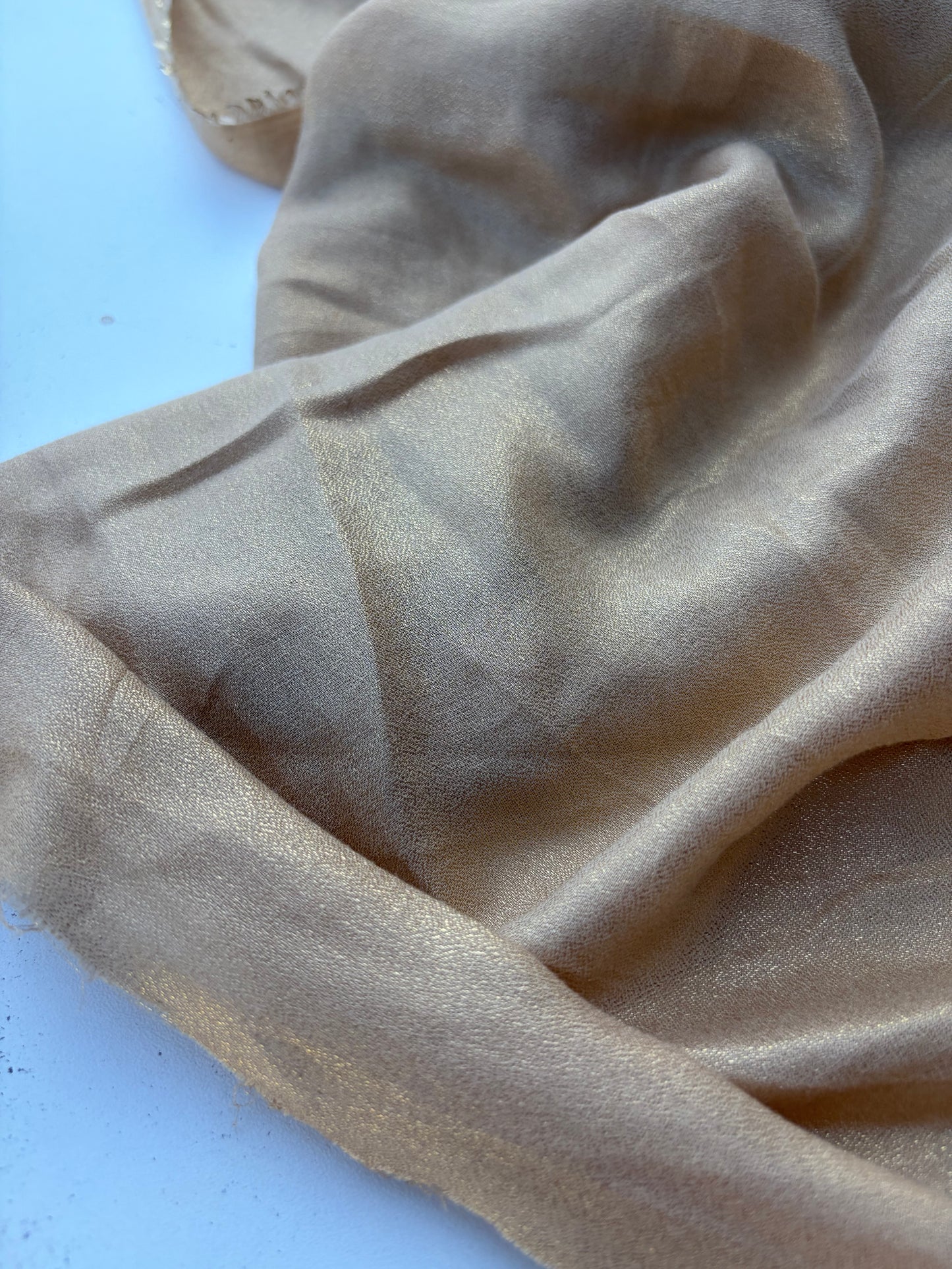 LAUREN 020 wetlook cotton camel with golden foilprint