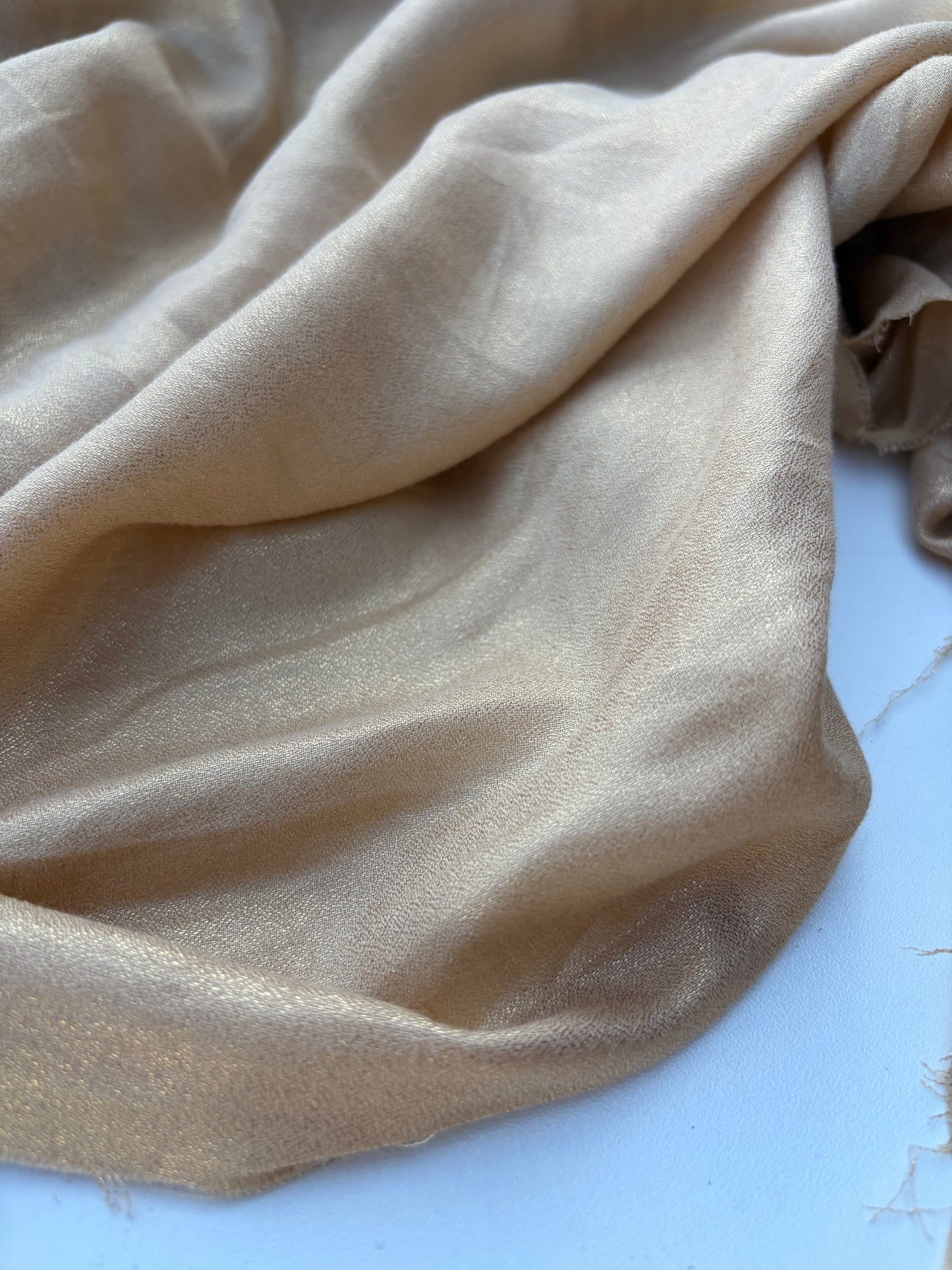 LAUREN 020 wetlook cotton camel with golden foilprint