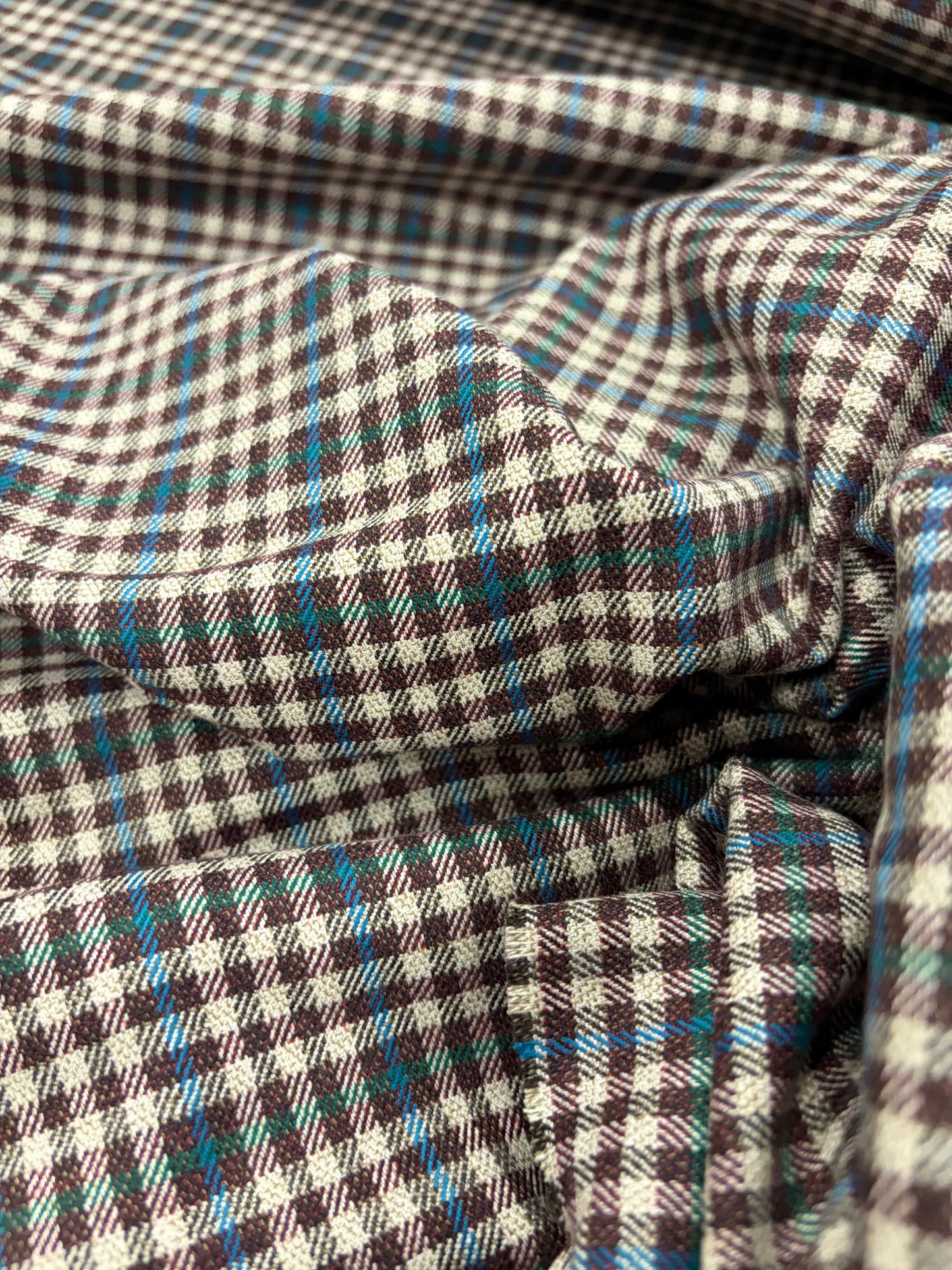 XENA 015 checkered stretch fabric