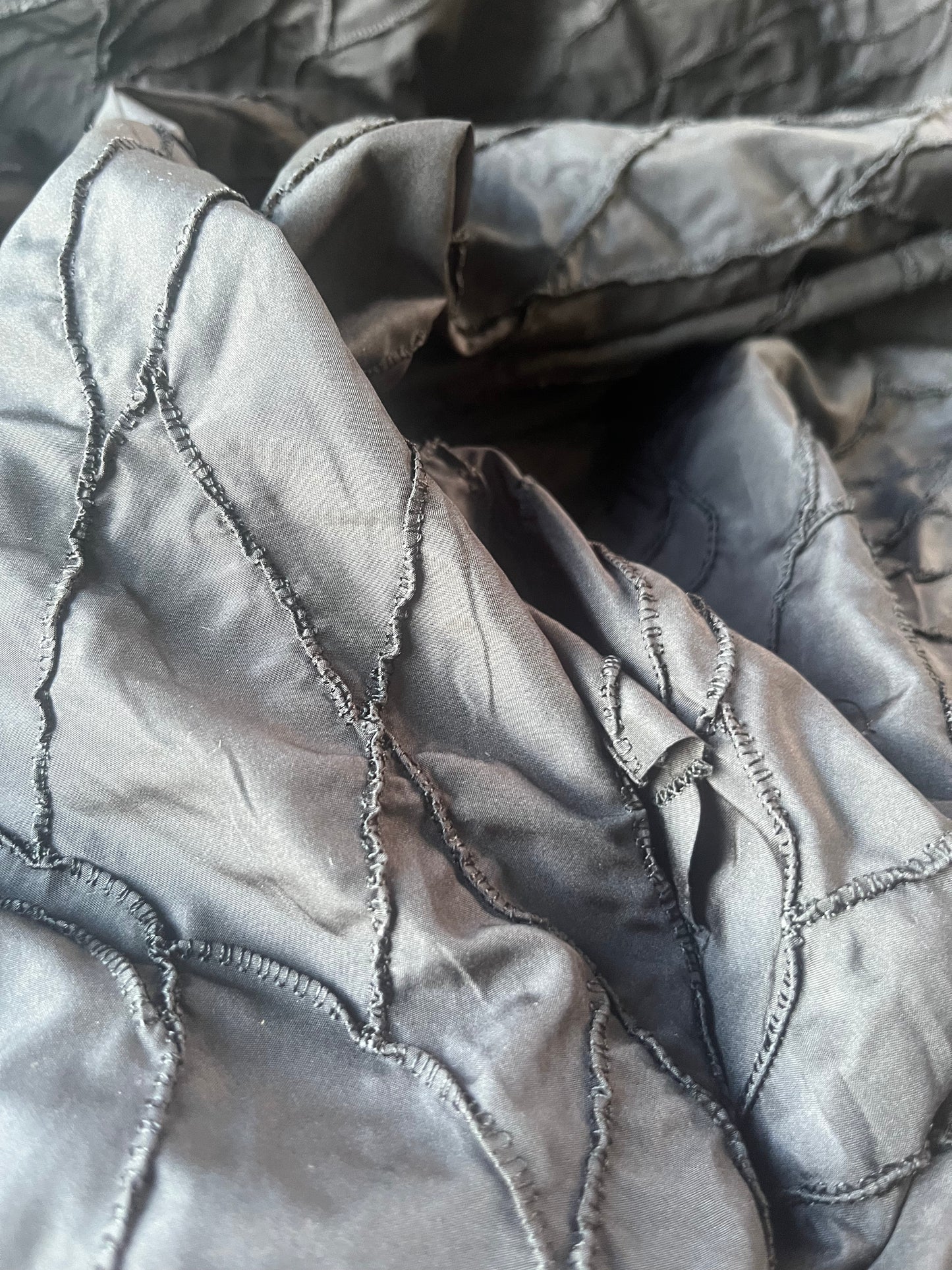ROSALIE 012 satin with embroidery black
