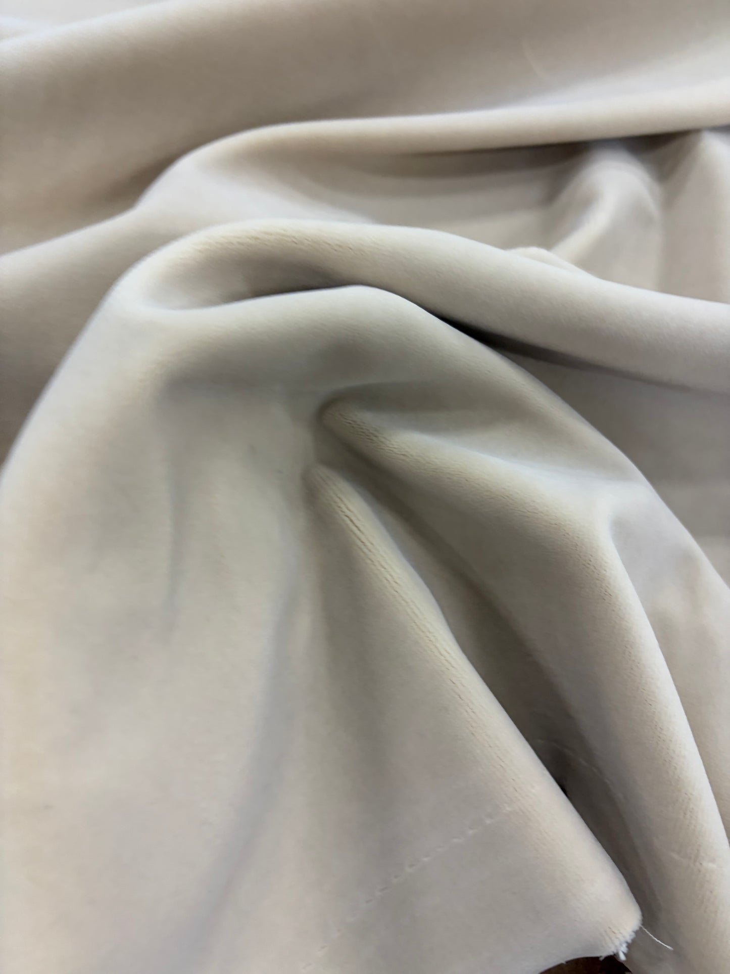 XENA 018 ivory colored cotton velvet