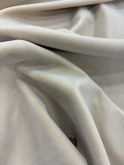 XENA 018 ivory colored cotton velvet