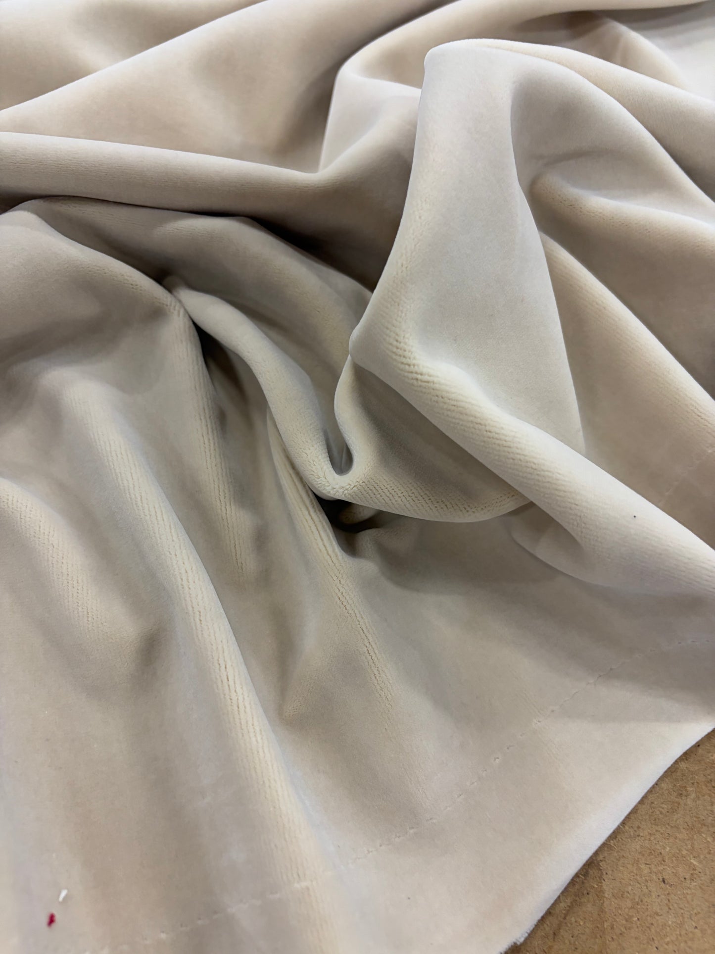 XENA 018 ivory colored cotton velvet