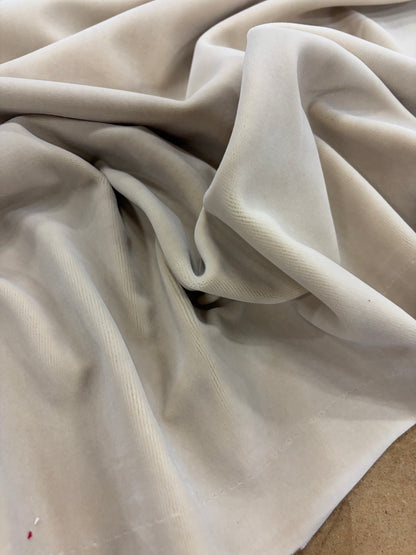 XENA 018 ivory colored cotton velvet