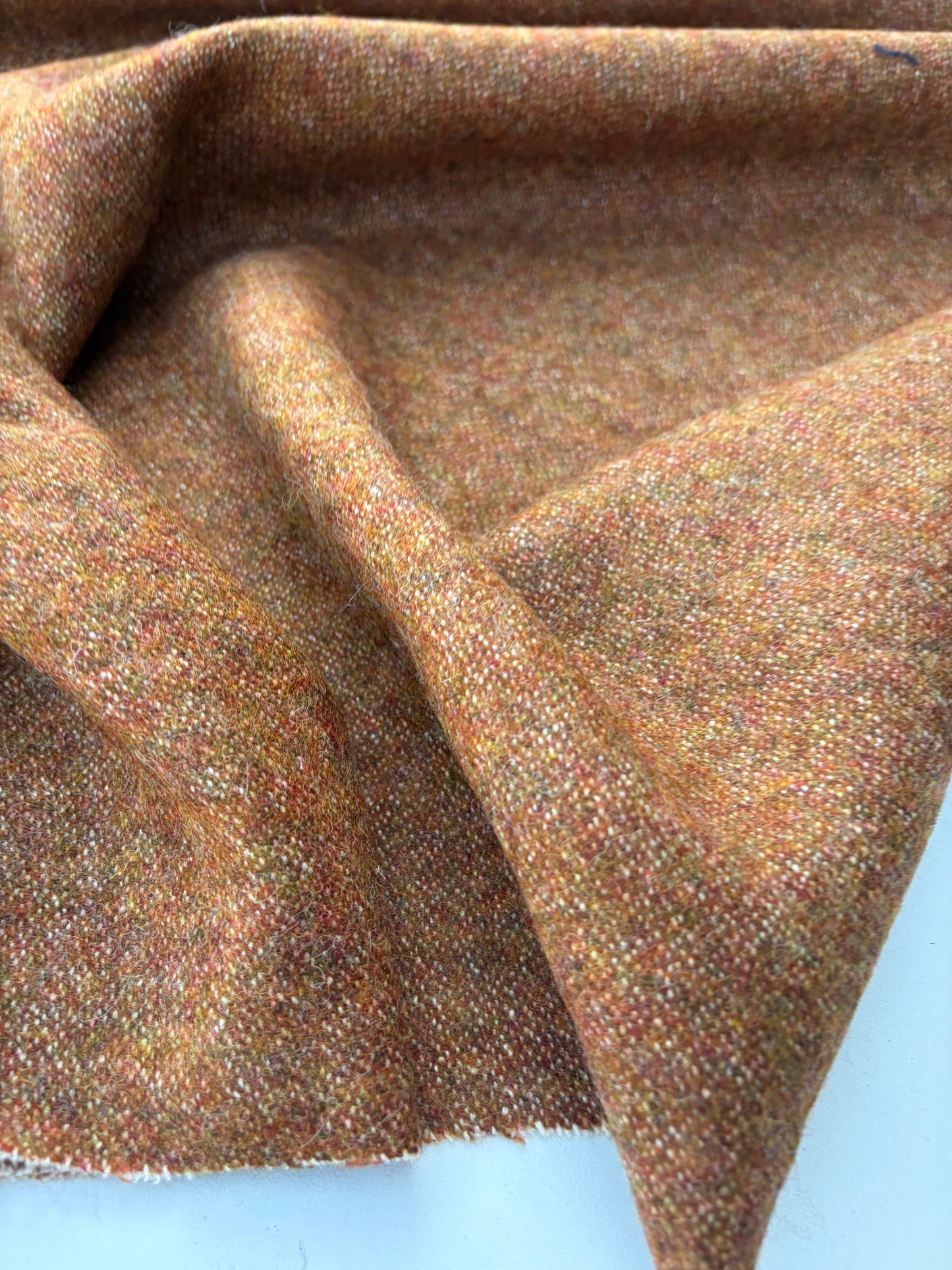 RALPH 024 cognac coloured shetland wool tweed
