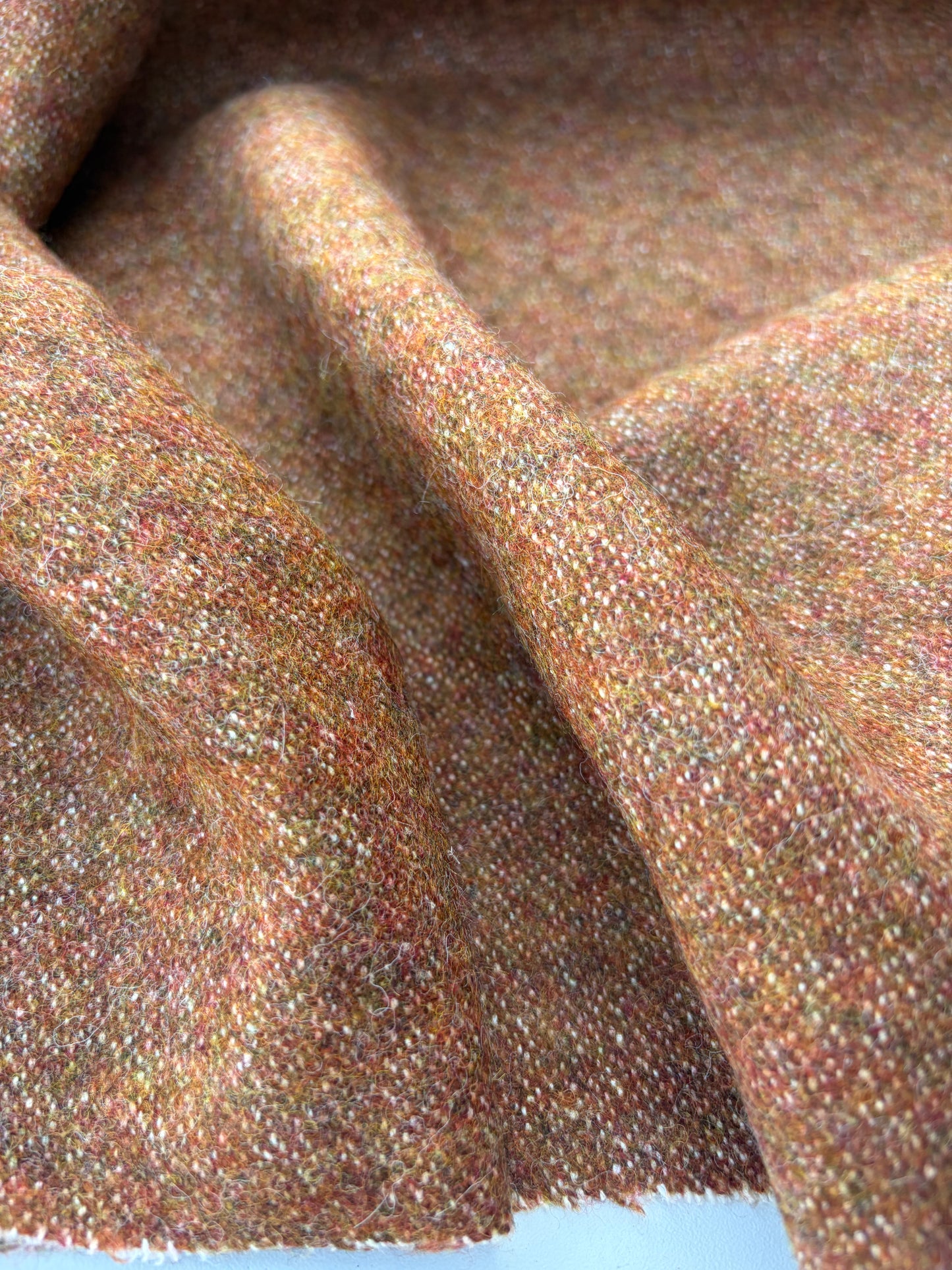RALPH 024 cognac coloured shetland wool tweed