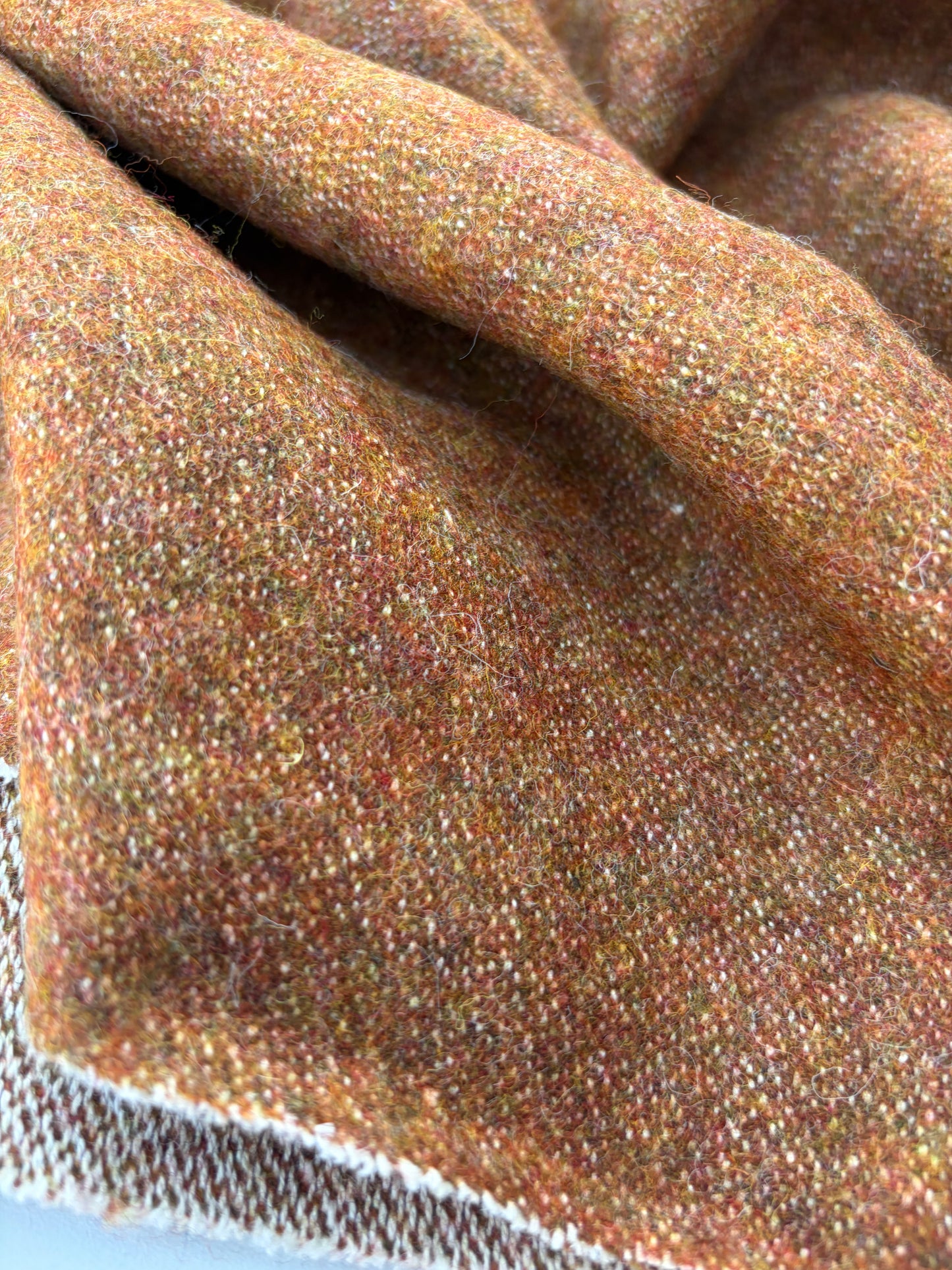 RALPH 024 cognac coloured shetland wool tweed