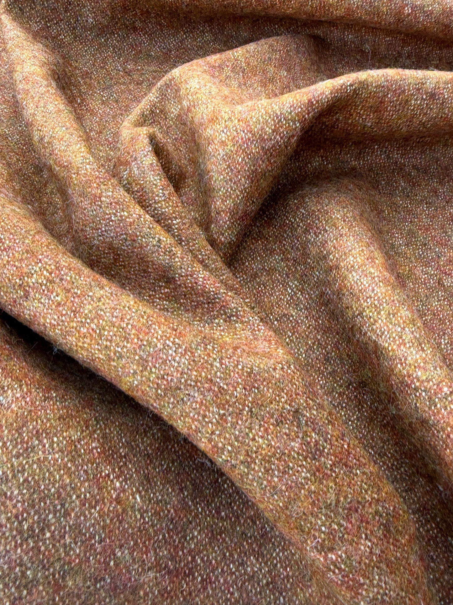 RALPH 024 cognac coloured shetland wool tweed
