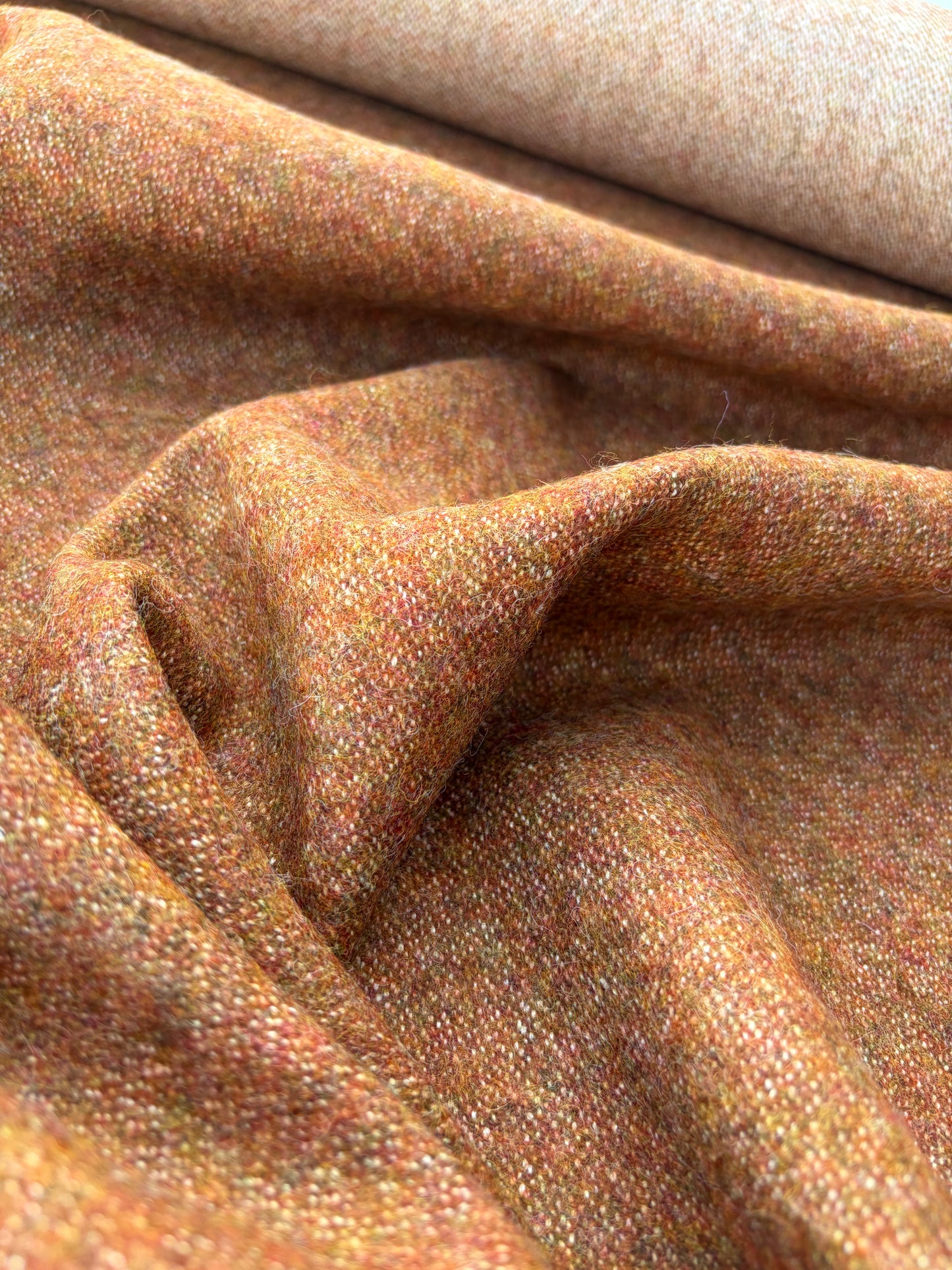RALPH 024 cognac coloured shetland wool tweed