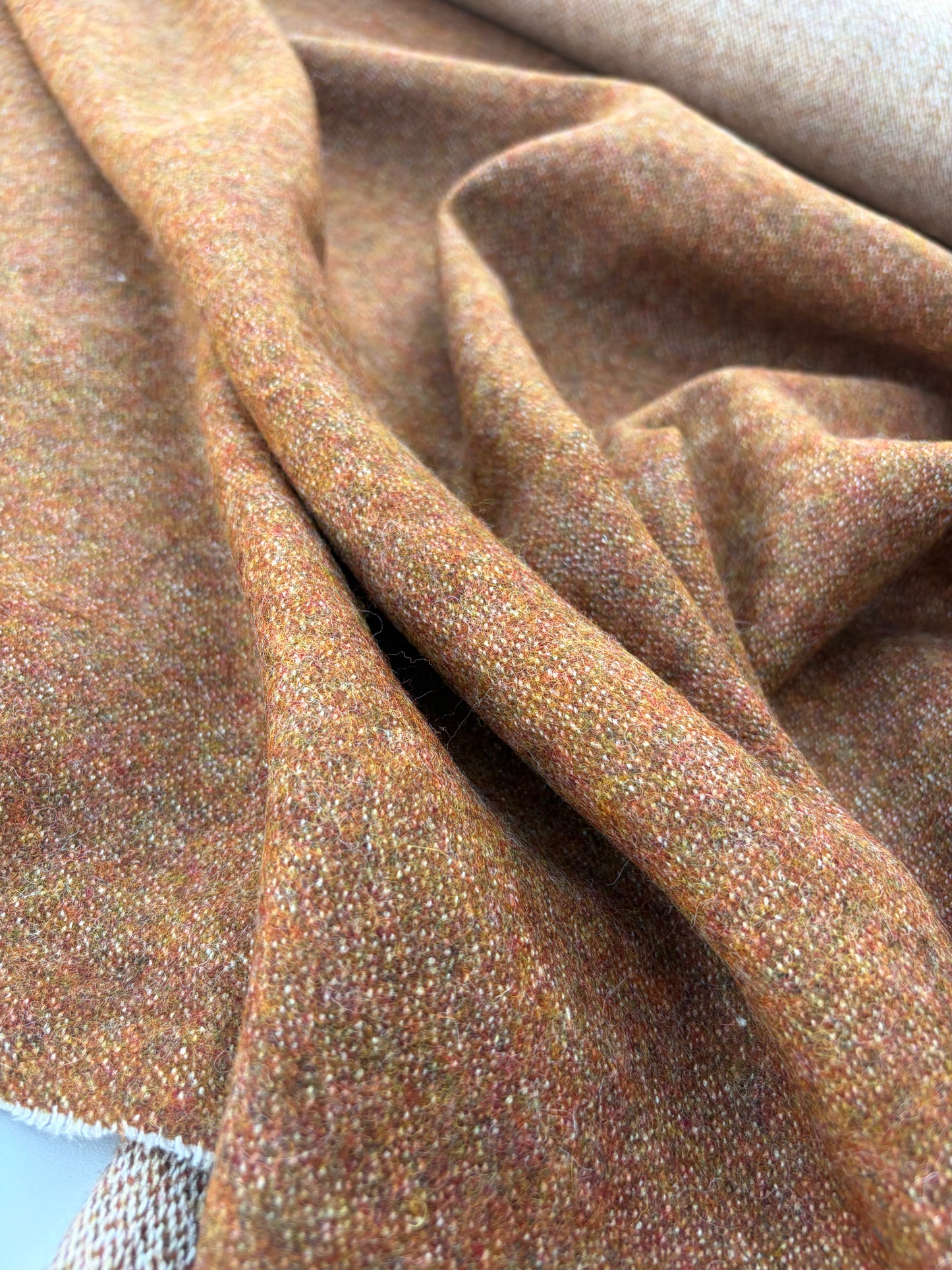 RALPH 024 cognac coloured shetland wool tweed
