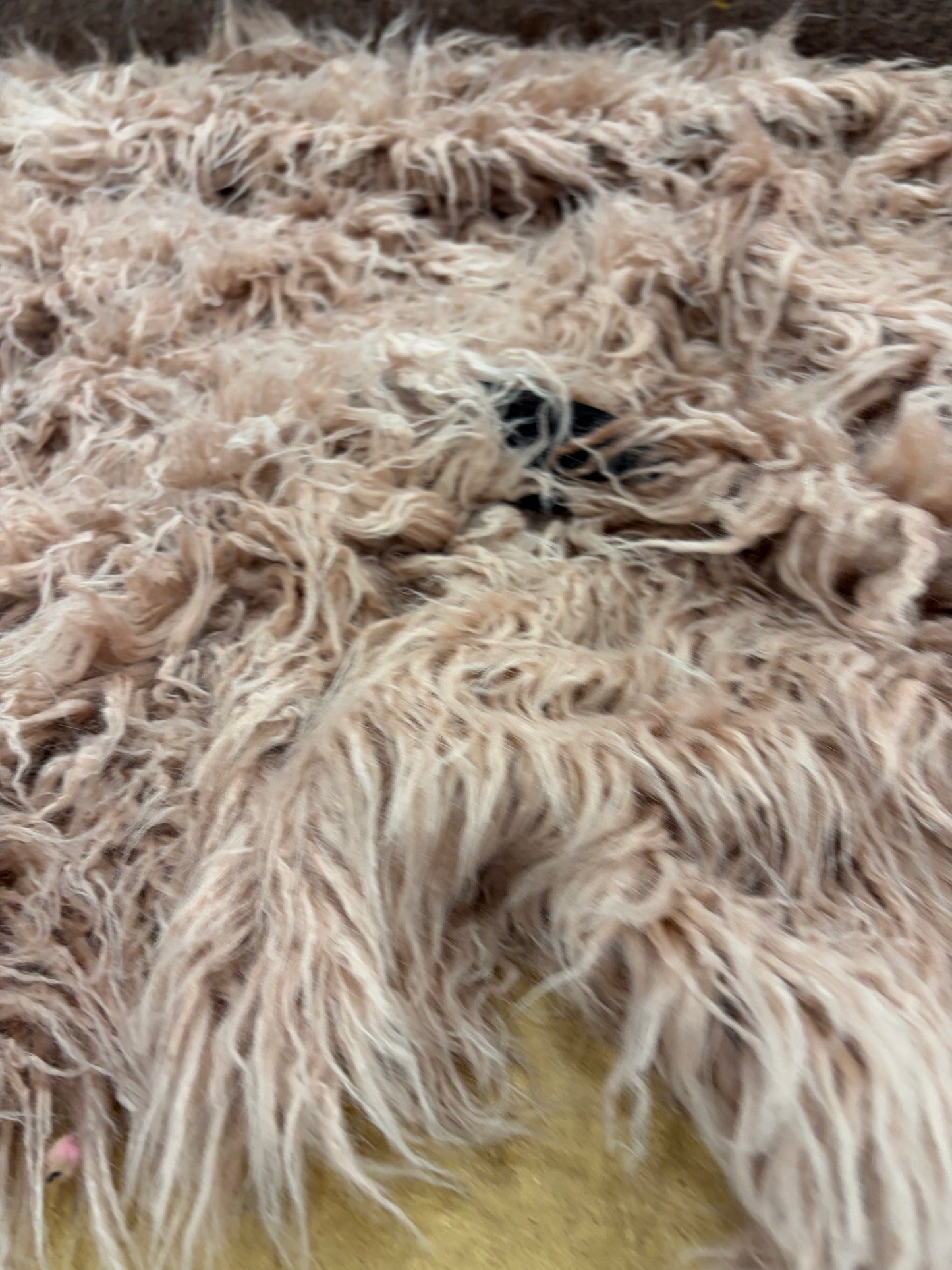 XENA 025 dusty pink hairy fabric with parts for armholes