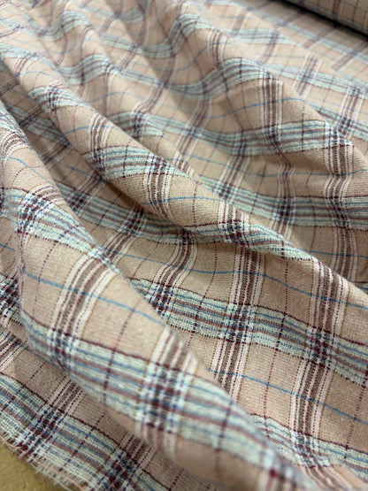 XENA 026 colourwoven cotton seersucker check