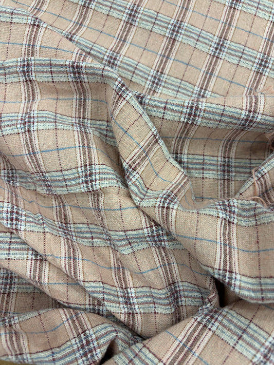 XENA 026 colourwoven cotton seersucker check