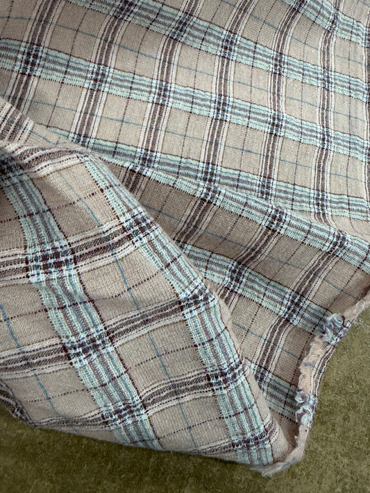 XENA 026 colourwoven cotton seersucker check
