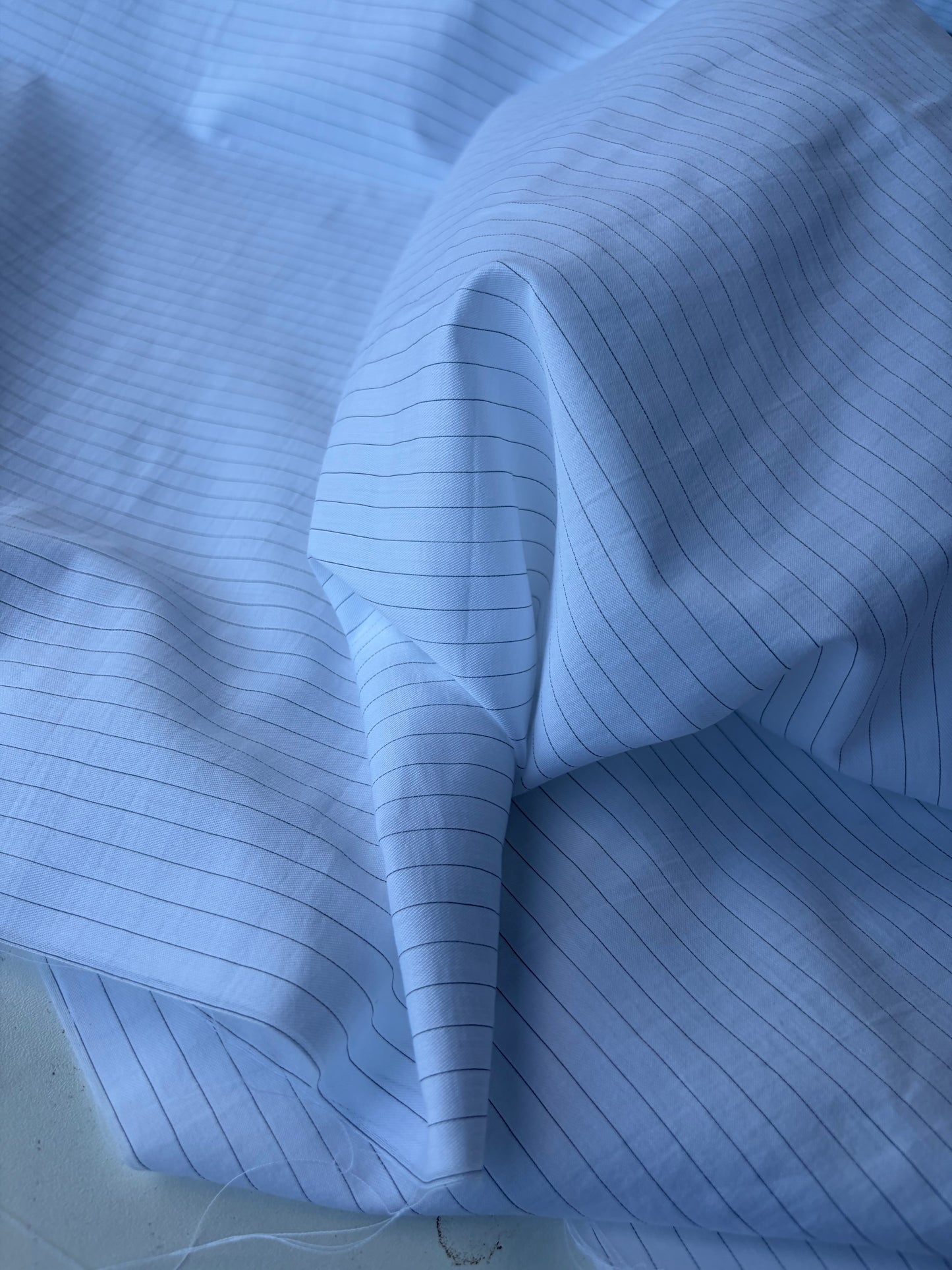 MIA 002 white viscose voile stripes