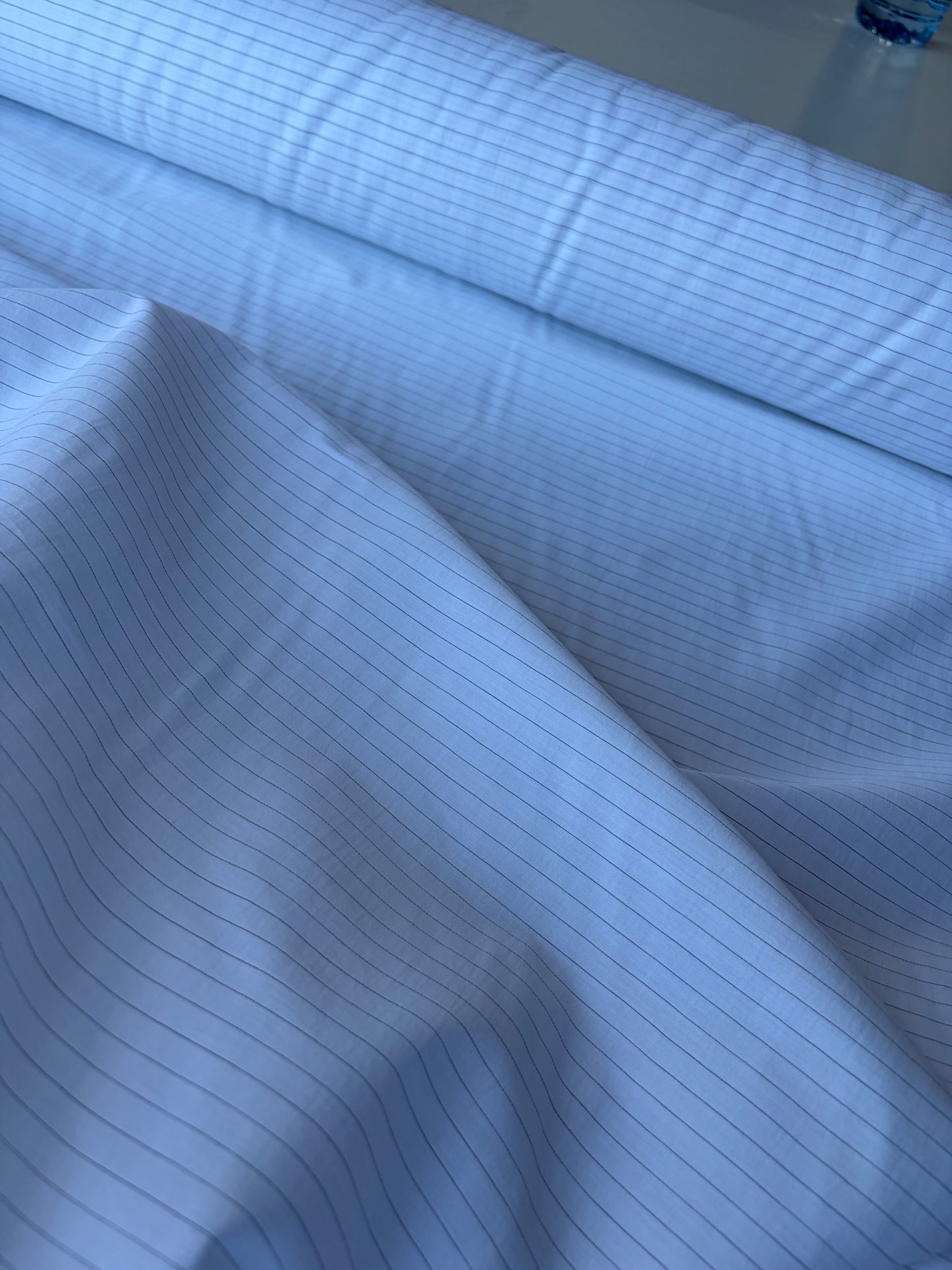 MIA 002 white viscose voile stripes
