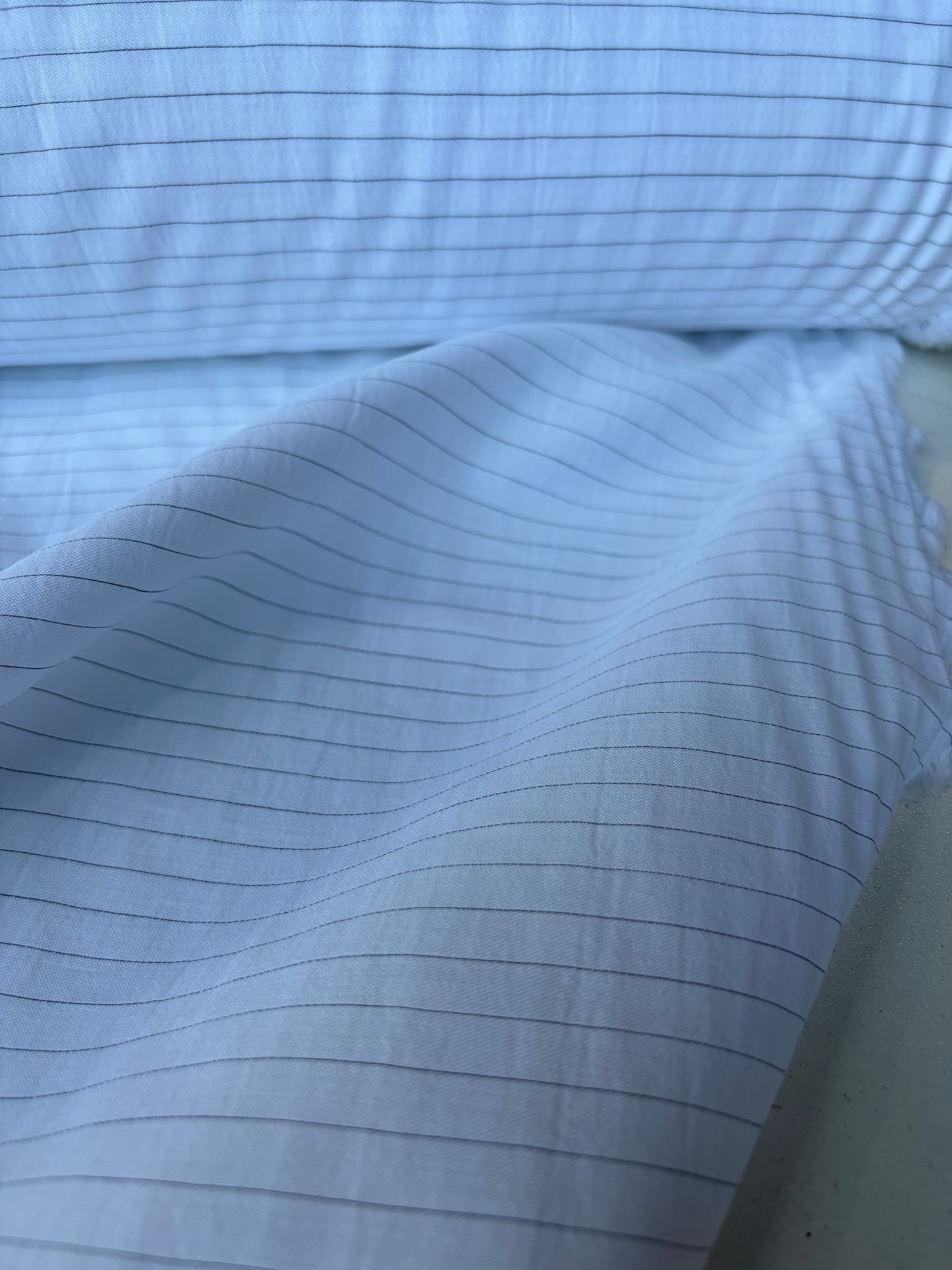 MIA 002 white viscose voile stripes