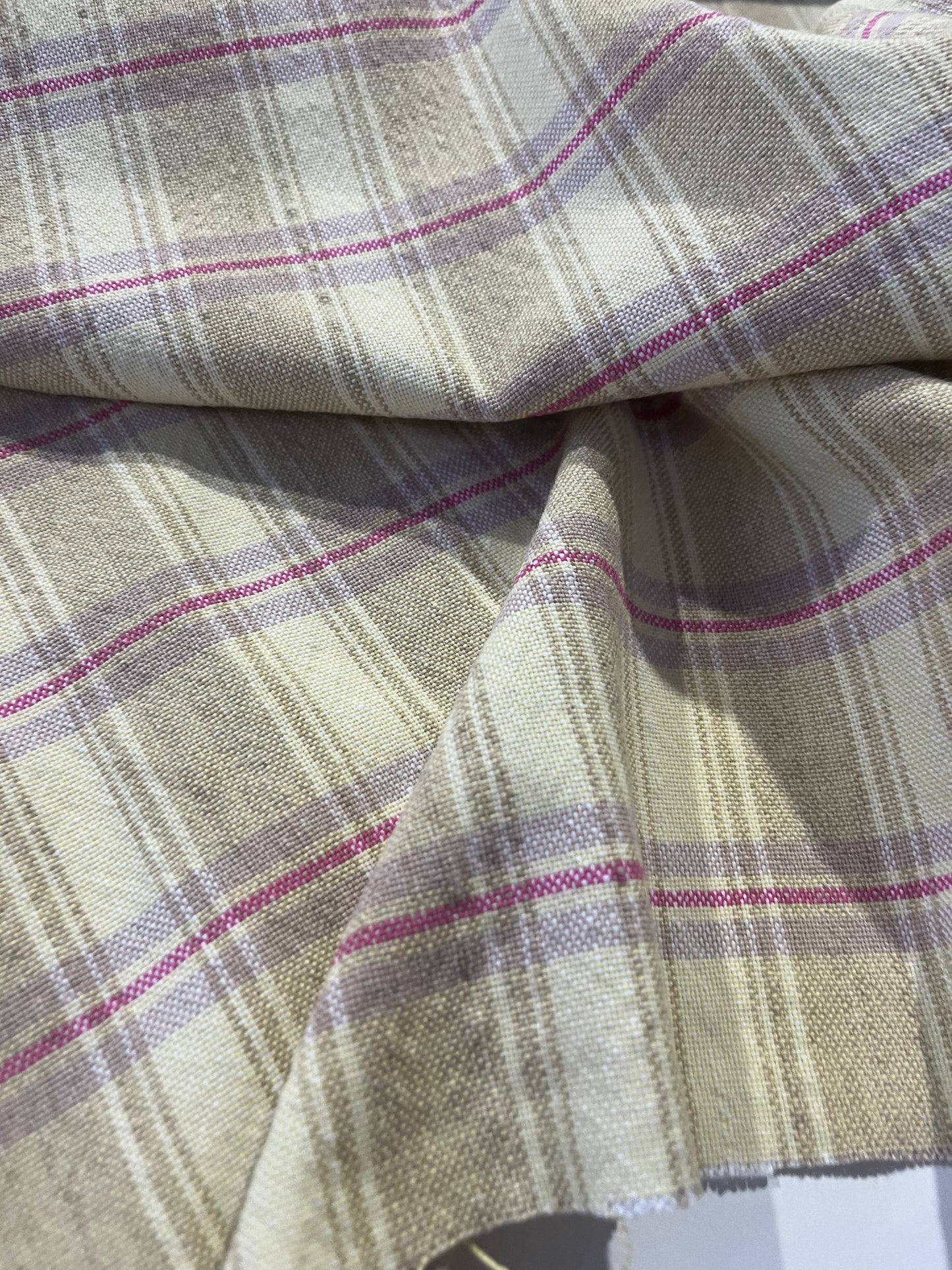 STEF 043 cotton linen stretch check
