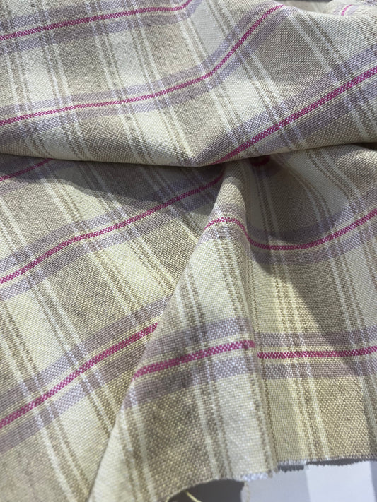 STEF 043 cotton linen stretch check