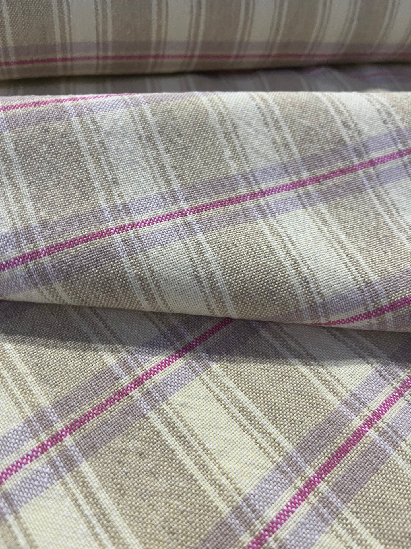 STEF 043 cotton linen stretch check