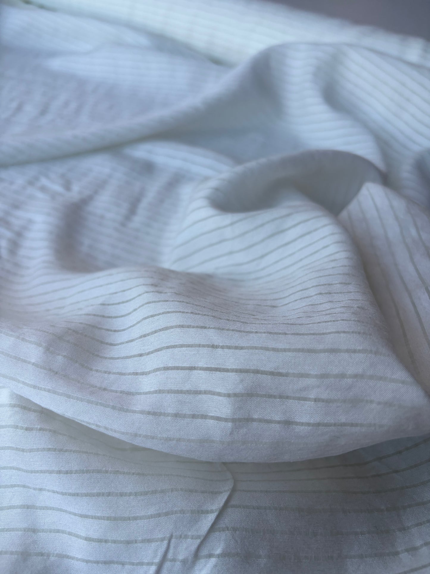 MIA 004 white viscose voile stripes