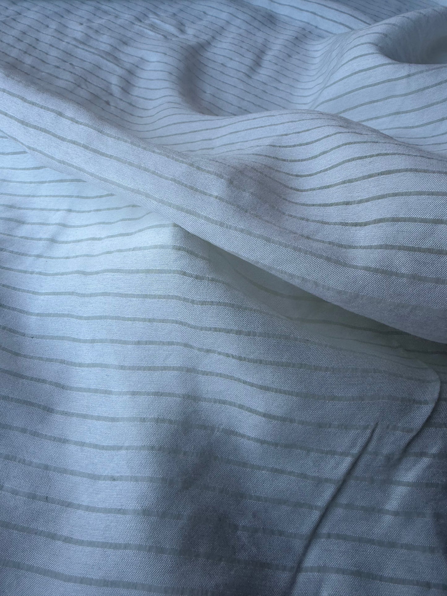MIA 004 white viscose voile stripes