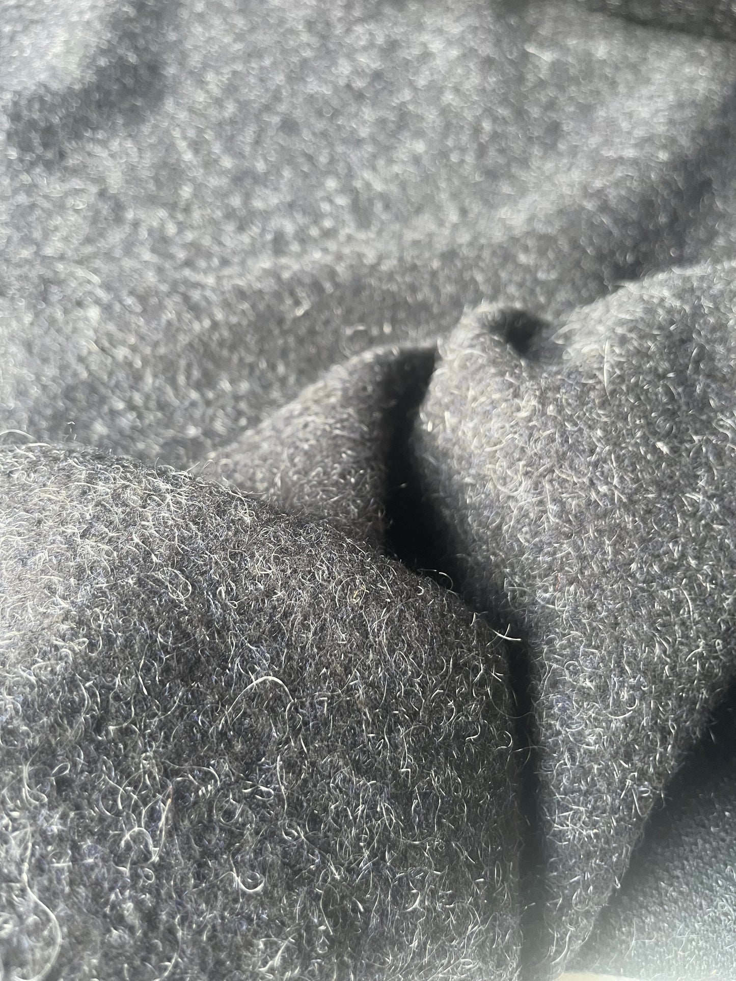 ROSALIE 029 Wool mohair coat fabric anthracite grey