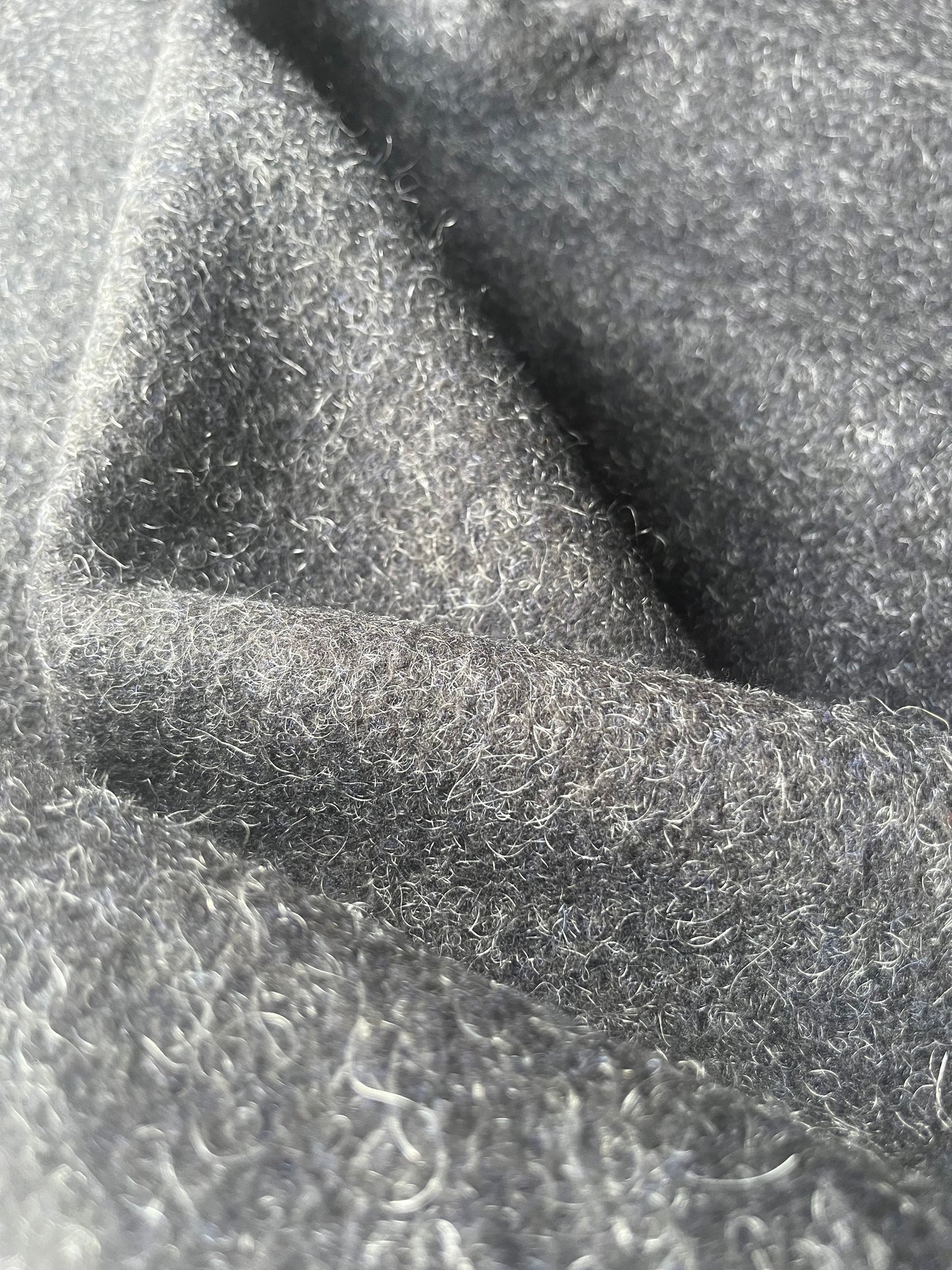 ROSALIE 029 Wool mohair coat fabric anthracite grey