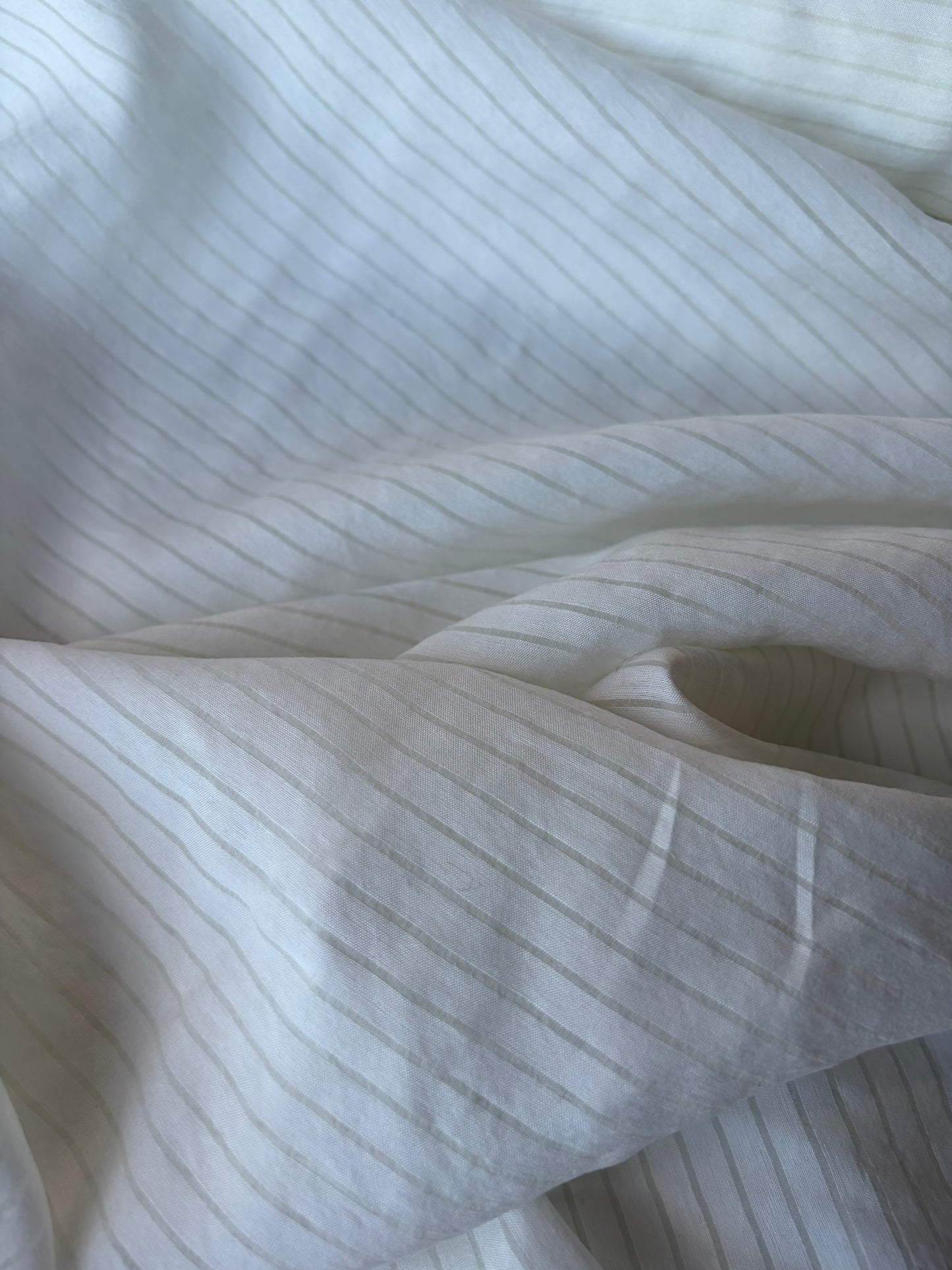 MIA 004 white viscose voile stripes