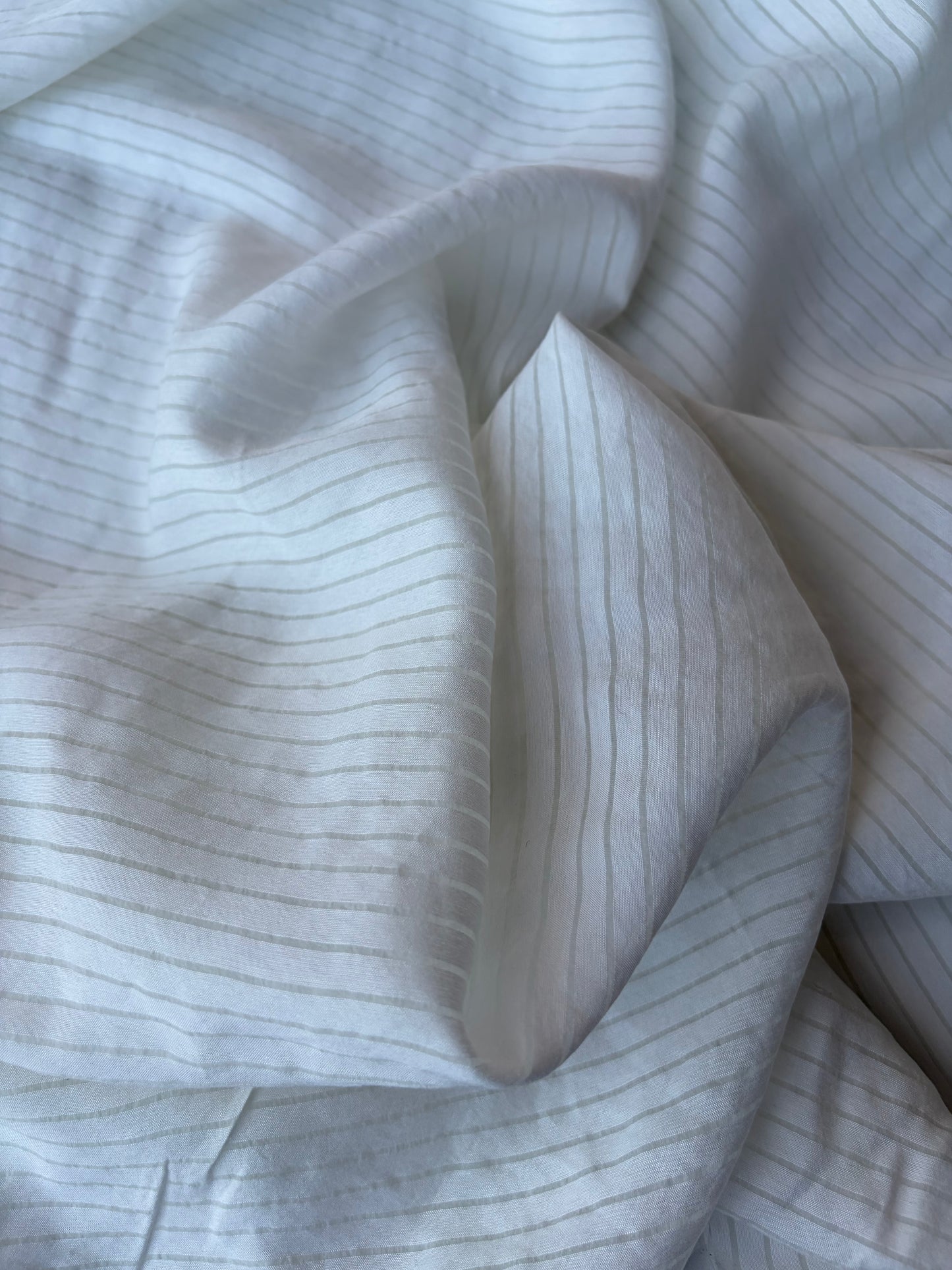 MIA 004 white viscose voile stripes