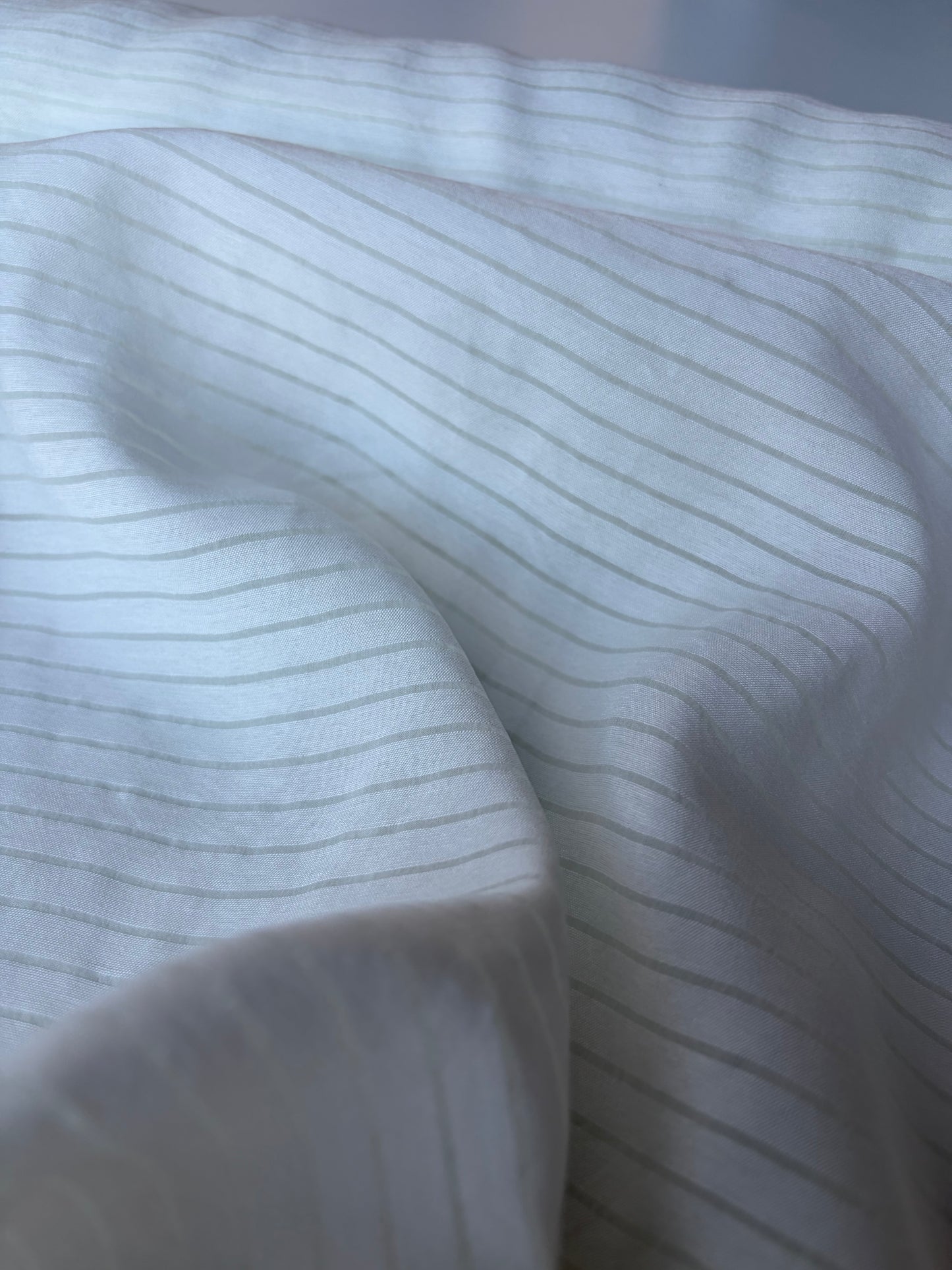 MIA 004 white viscose voile stripes