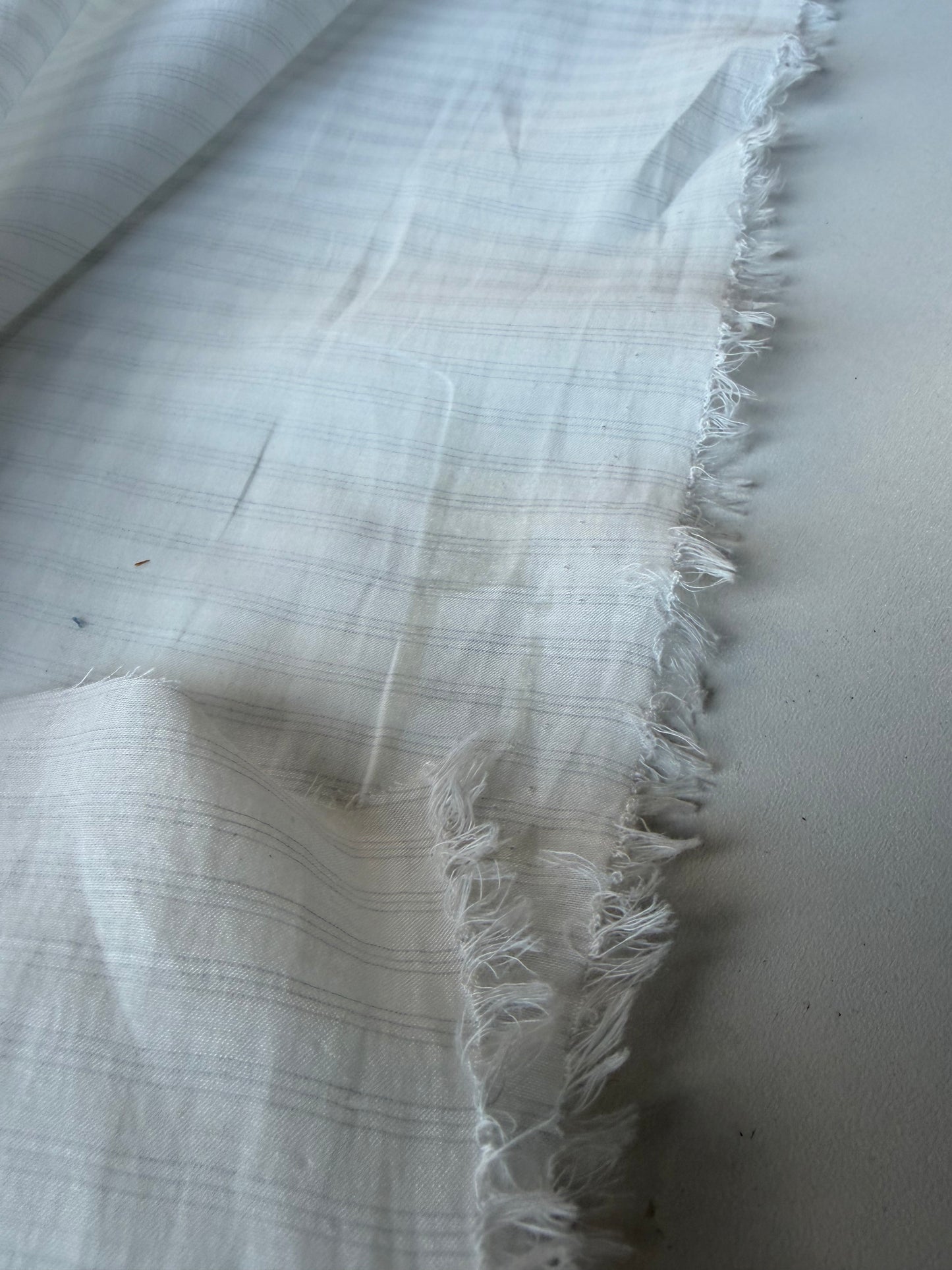 MIA 006 white transparent viscose/silk stripes