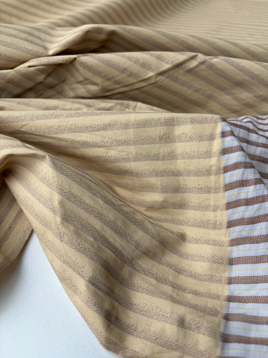 ERICA 037 colourwoven cotton voile stripes with pu coating
