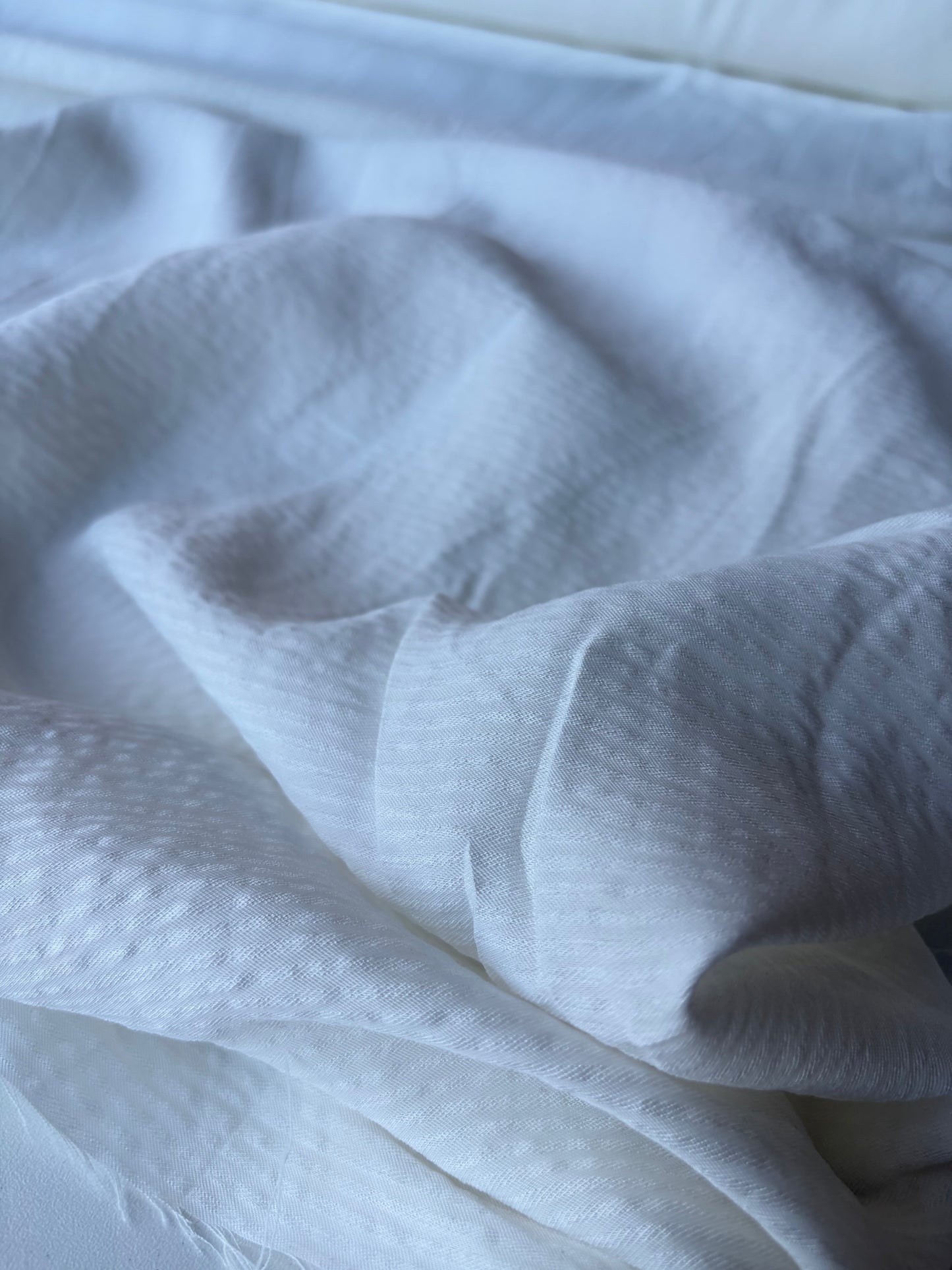 MIA 007 white viscose voile stripes