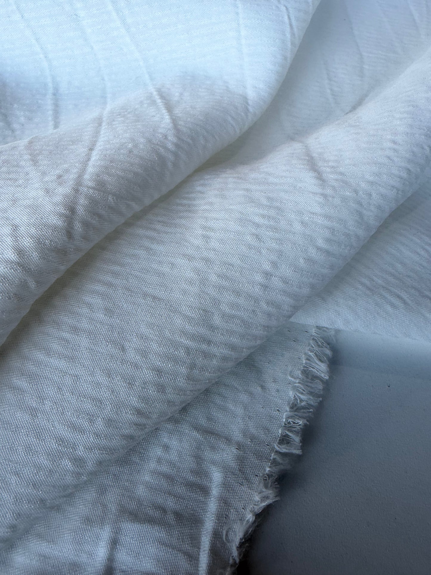 MIA 007 white viscose voile stripes