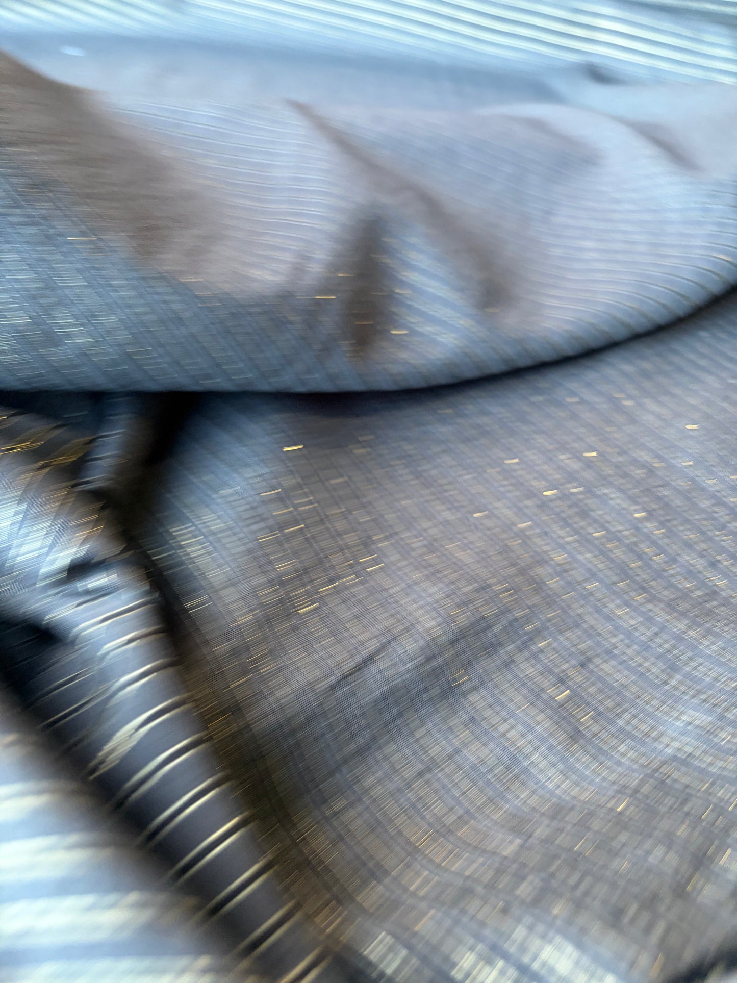 MIA 008 black/gold viscose/silk stripes