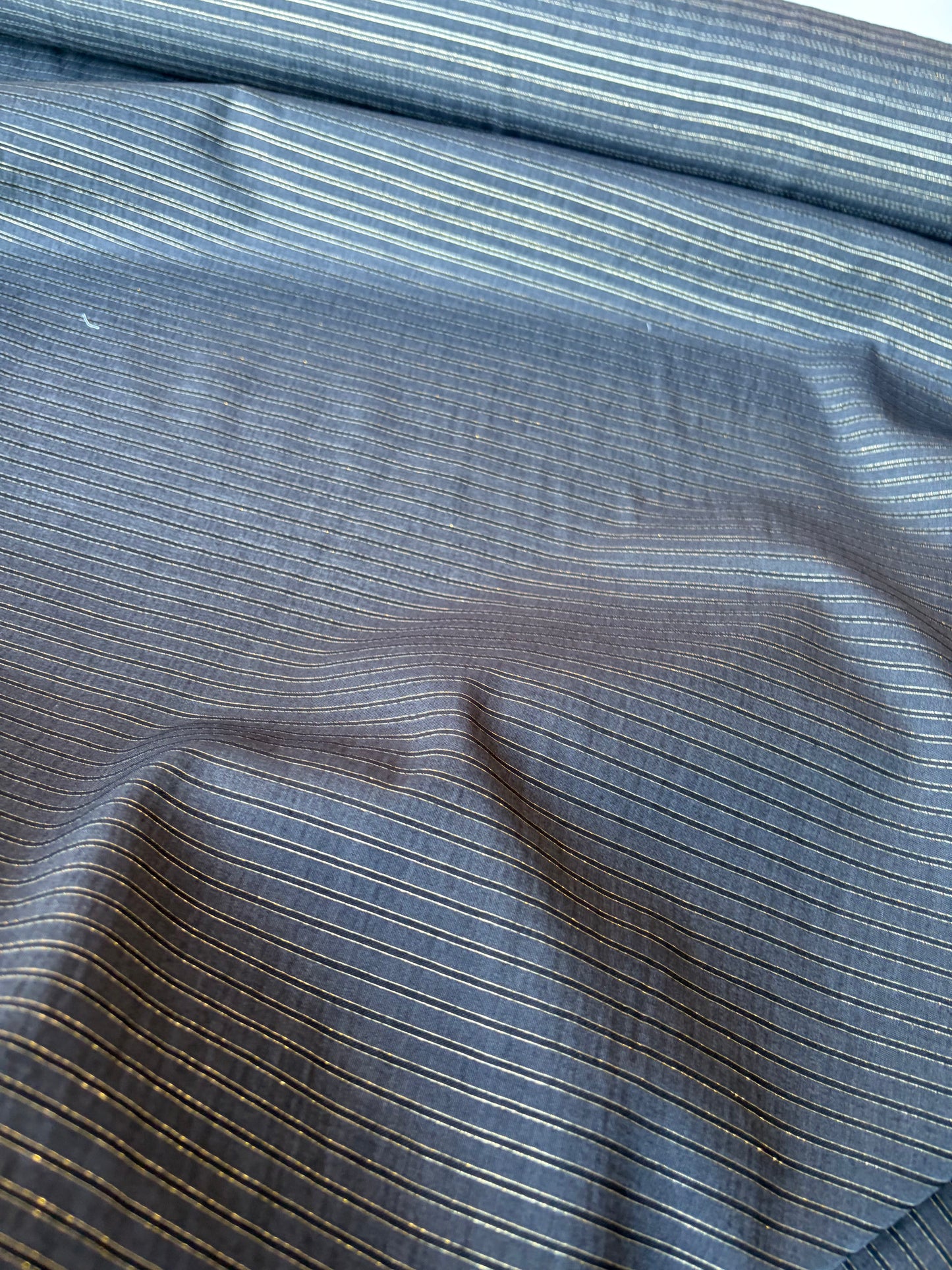 MIA 008 black/gold viscose/silk stripes