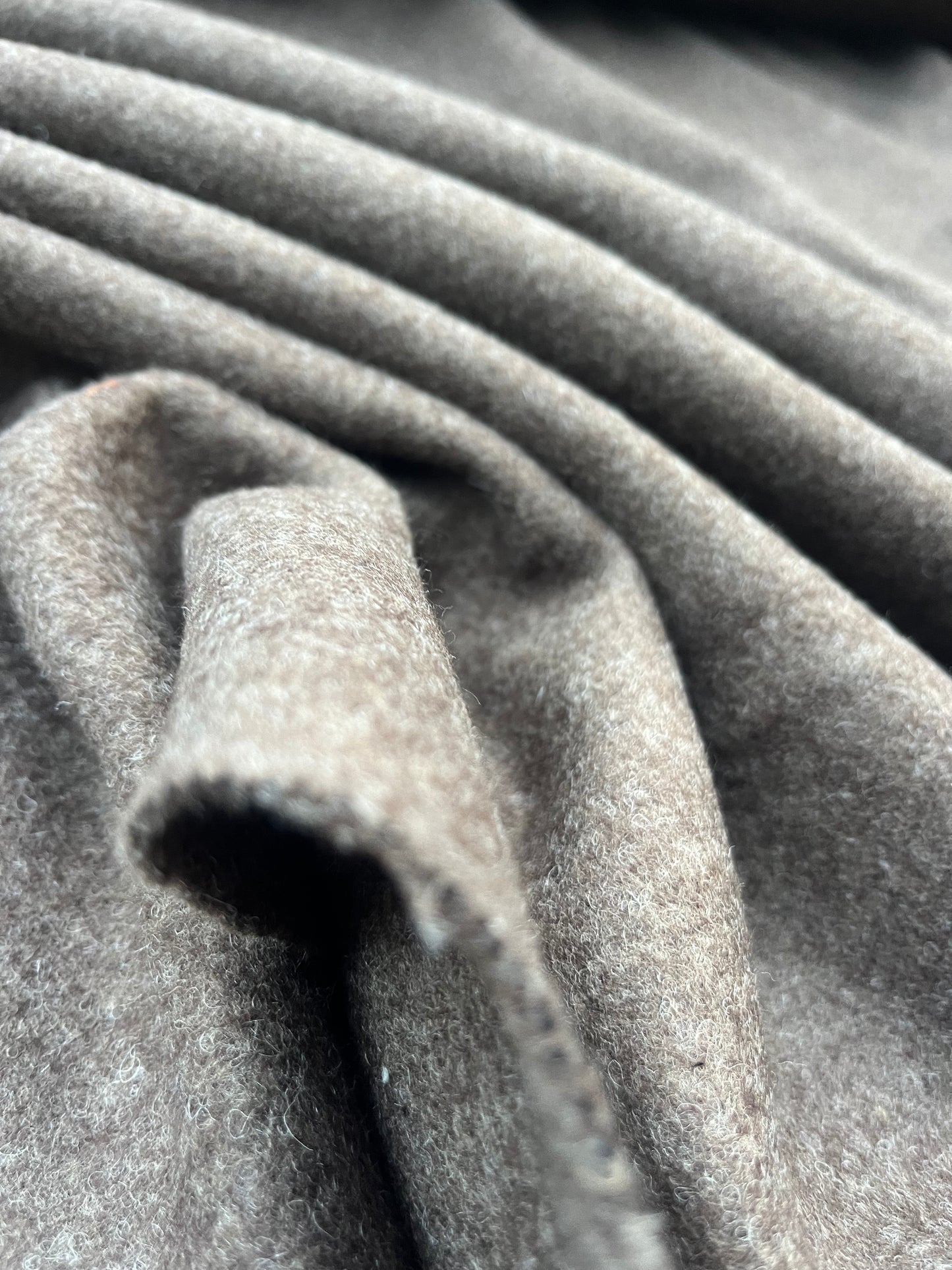 GINA 002 heavy boiled wool brown