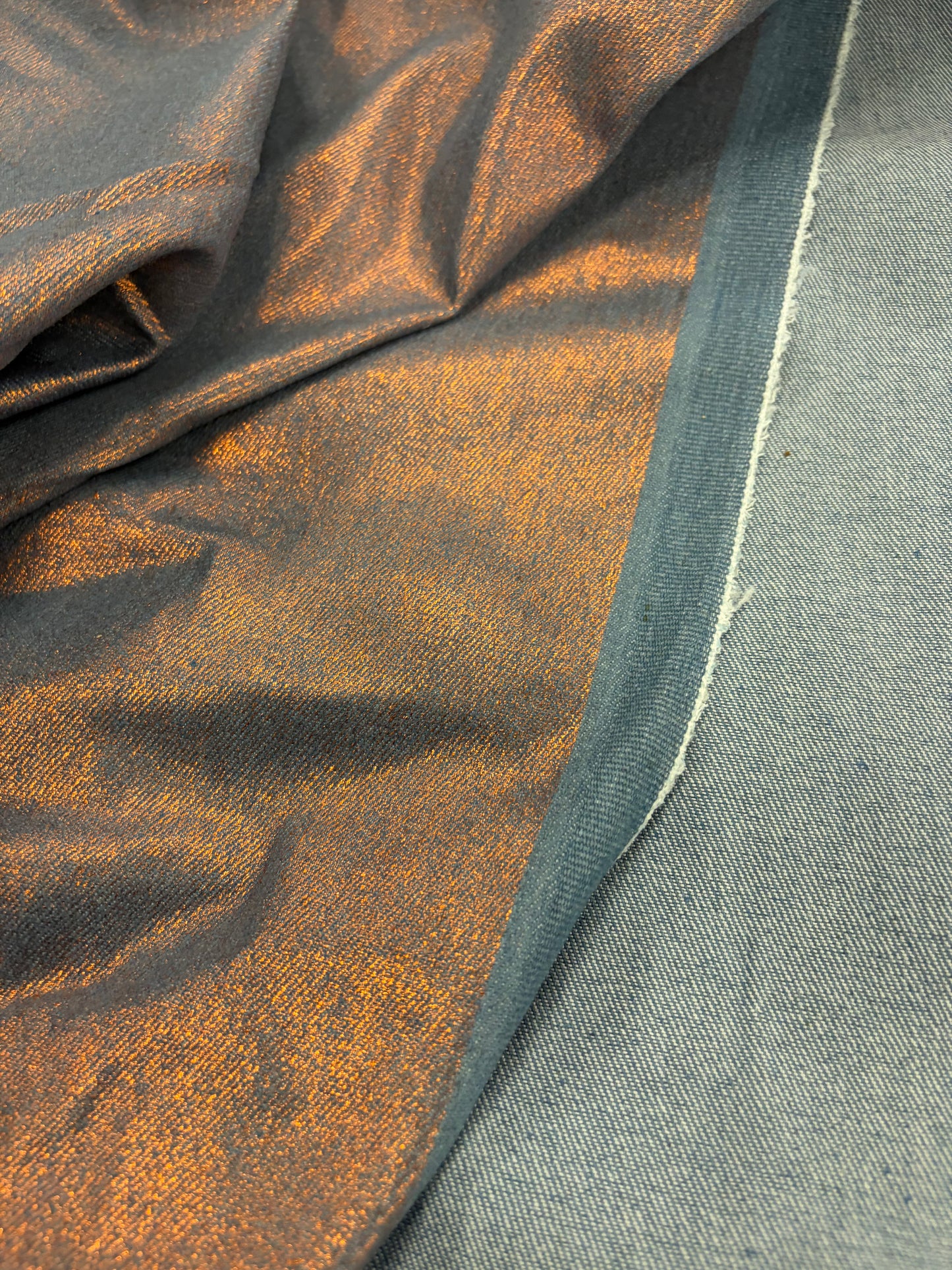 EDDY 006 copper coated stretch denim