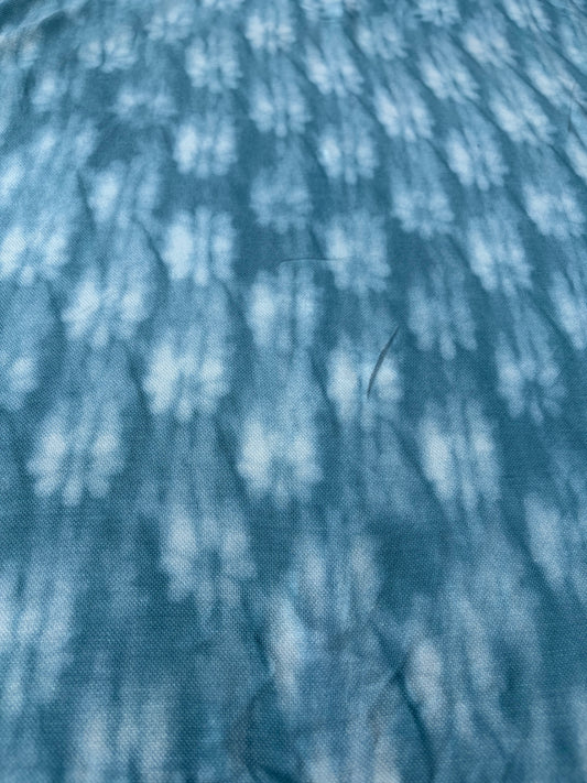 ERICA 043 shiny viscose jersey tie dye petrol