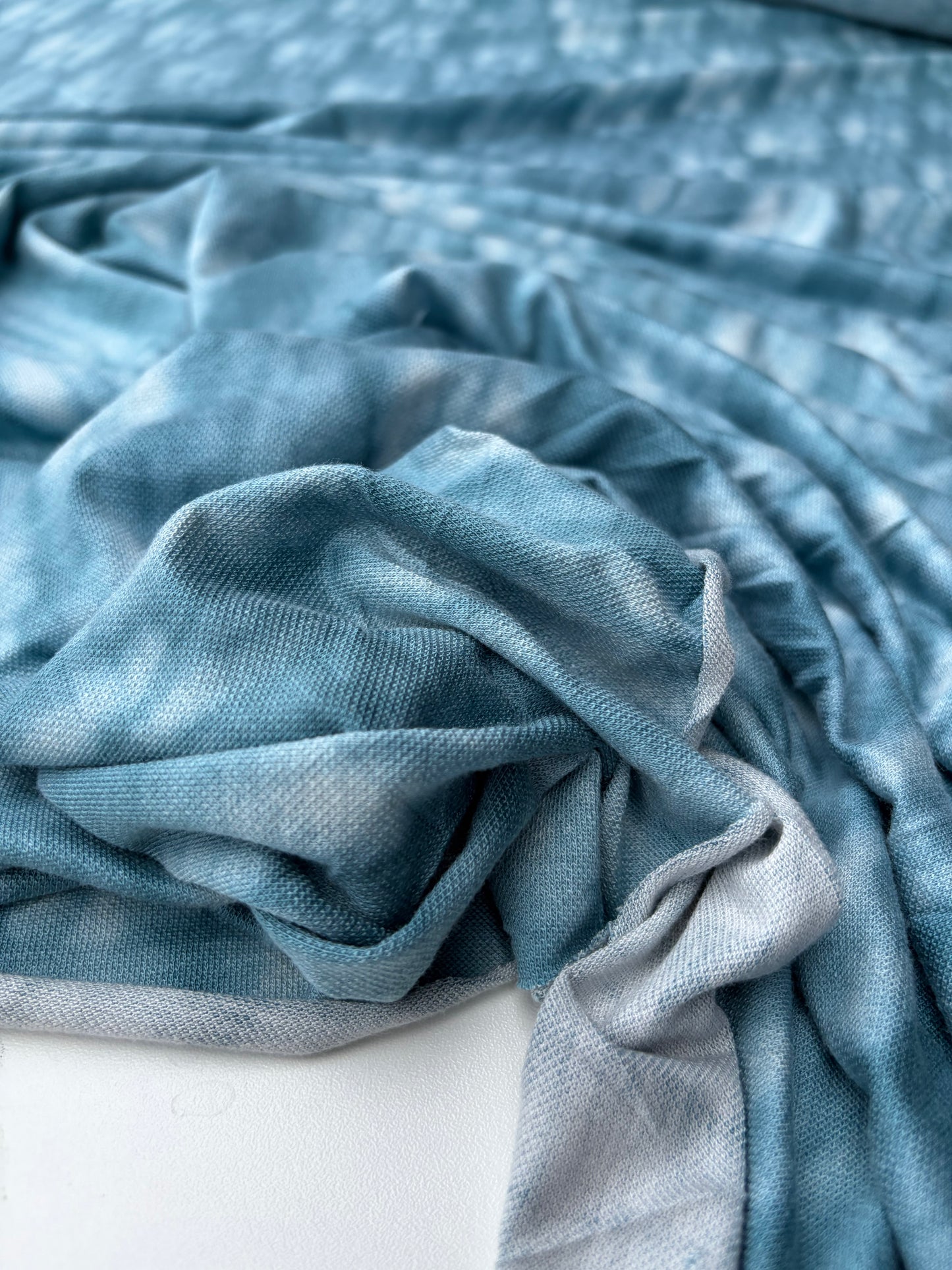 PC ERICA 043 shiny viscose jersey tie dye petrol