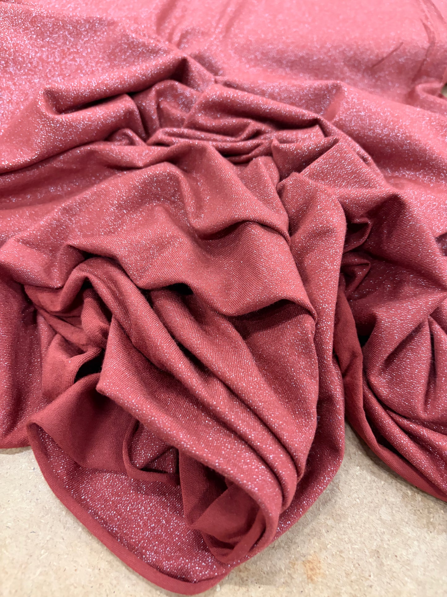 EDDY 008 viscose jersey  with copper shiny lurex