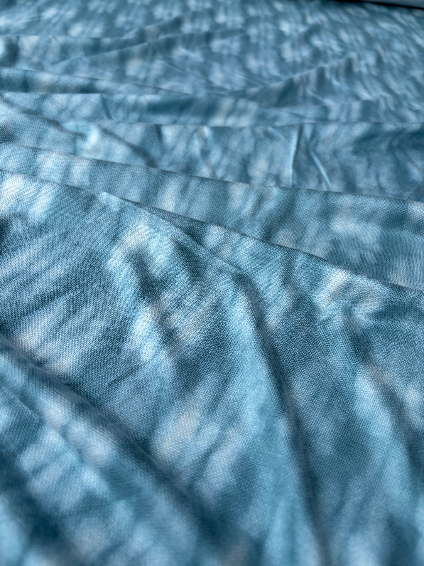 PC ERICA 043 shiny viscose jersey tie dye petrol