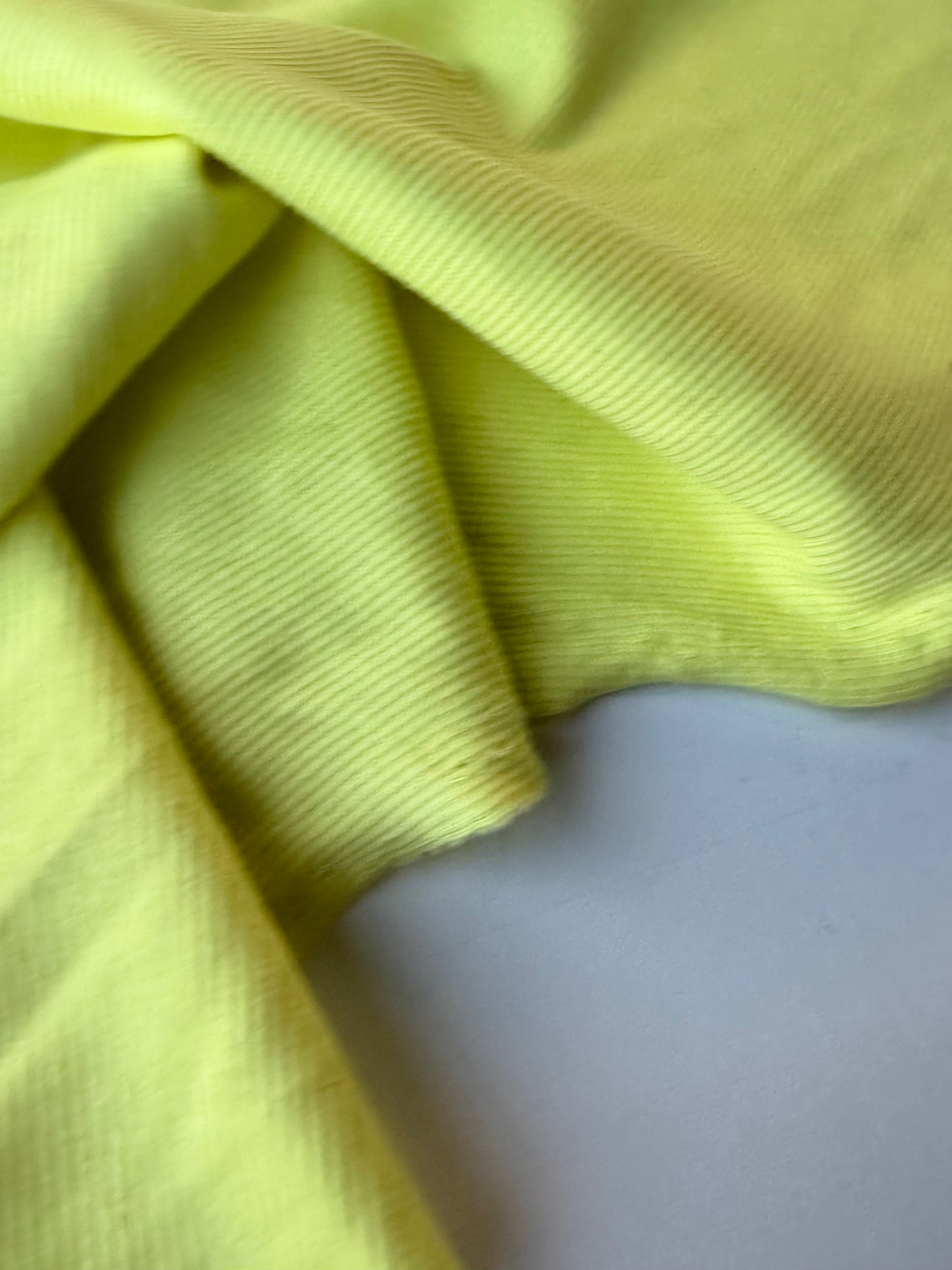 MIA 013 yellow heavy jersey rib carbon washed