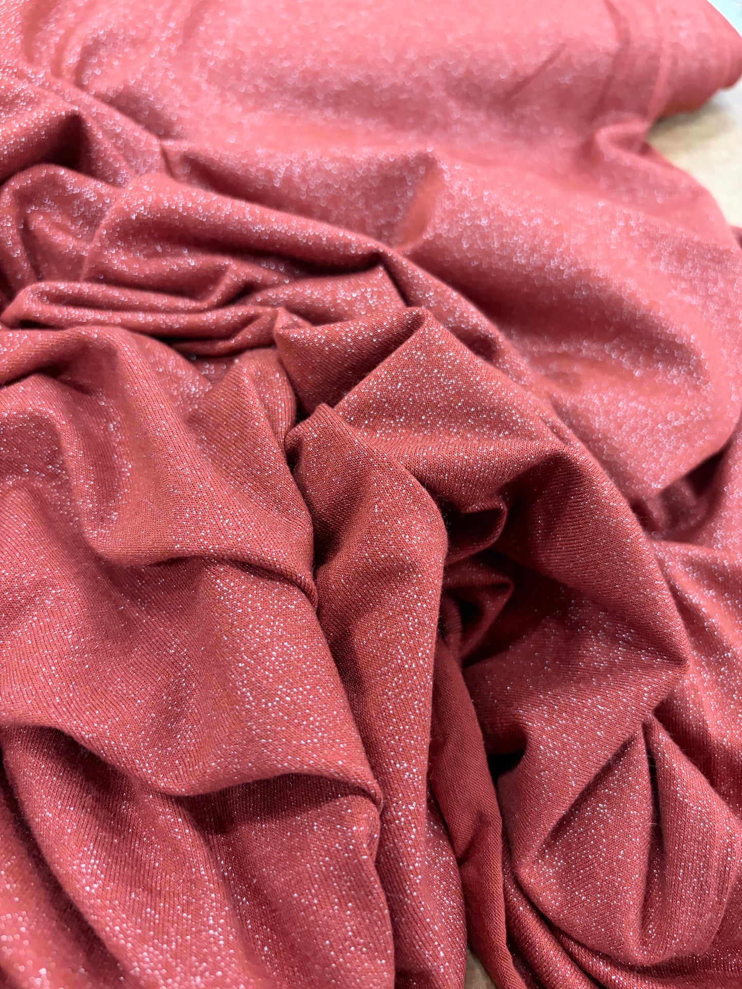 EDDY 008 viscose jersey  with copper shiny lurex