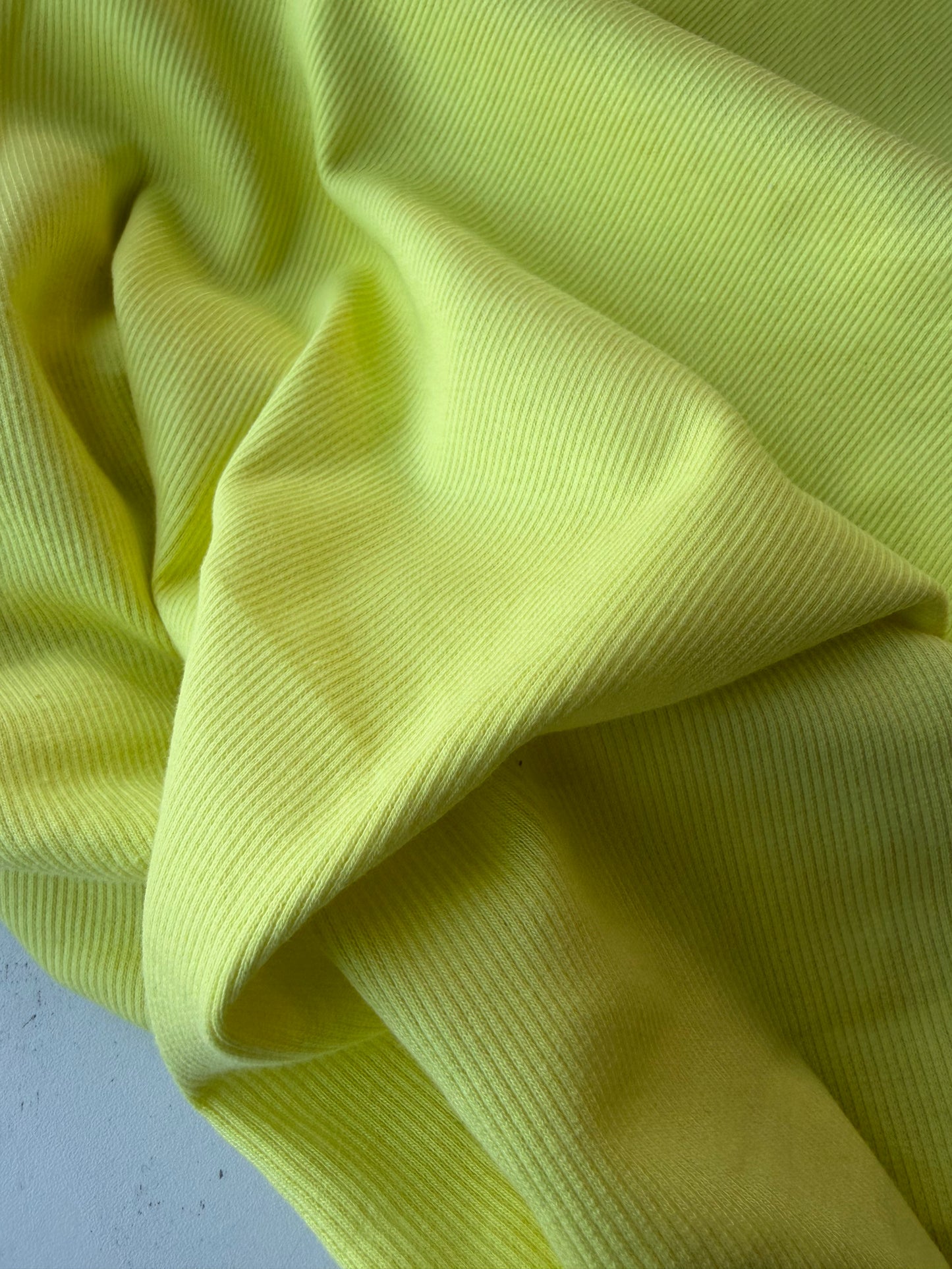 MIA 013 yellow heavy jersey rib carbon washed
