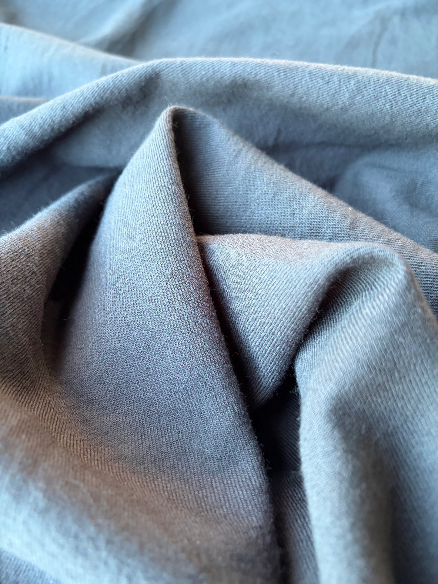 MIA 014 dark grey washed cotton/wool suiting fabric