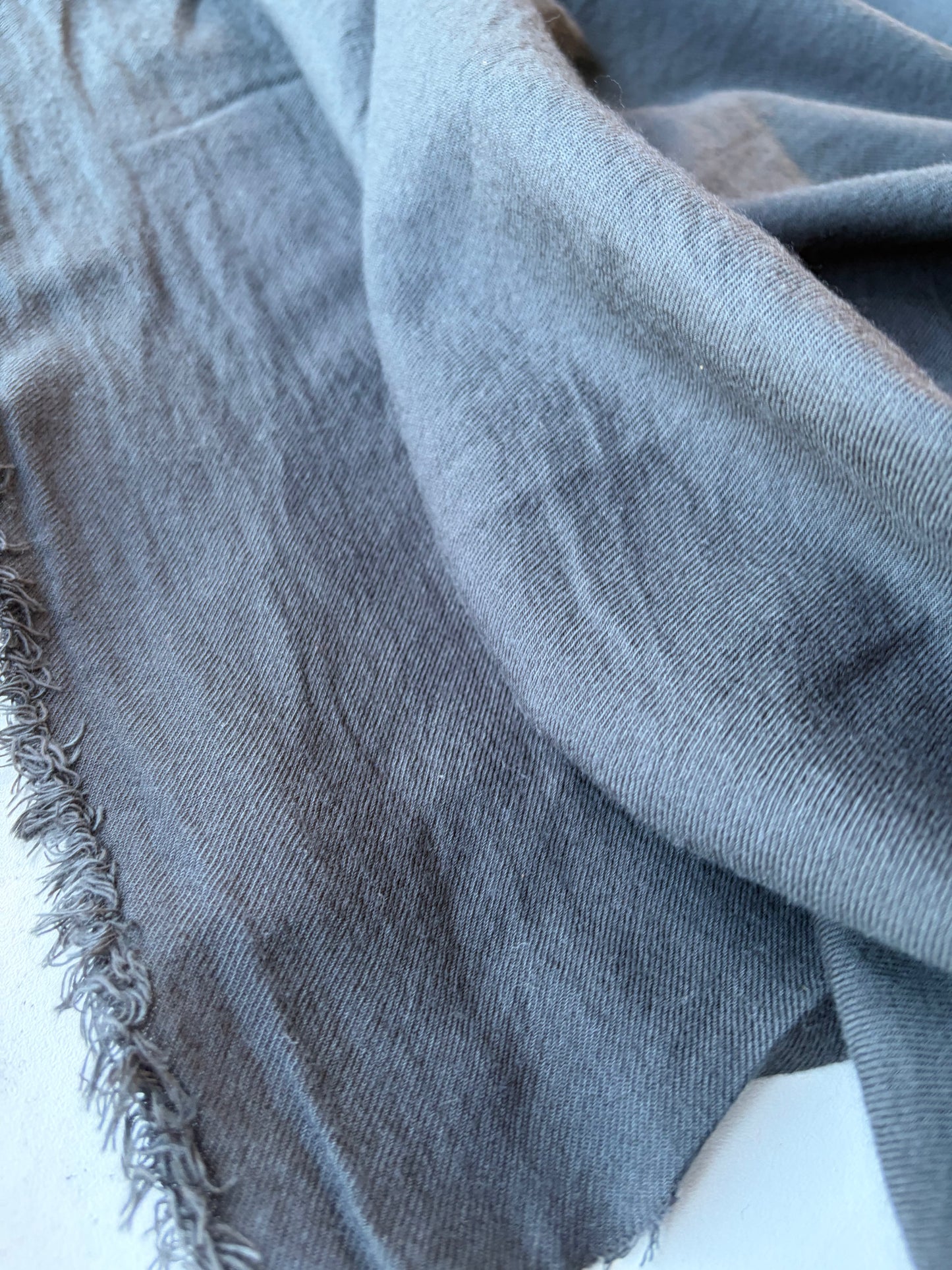 MIA 014 dark grey washed cotton/wool suiting fabric